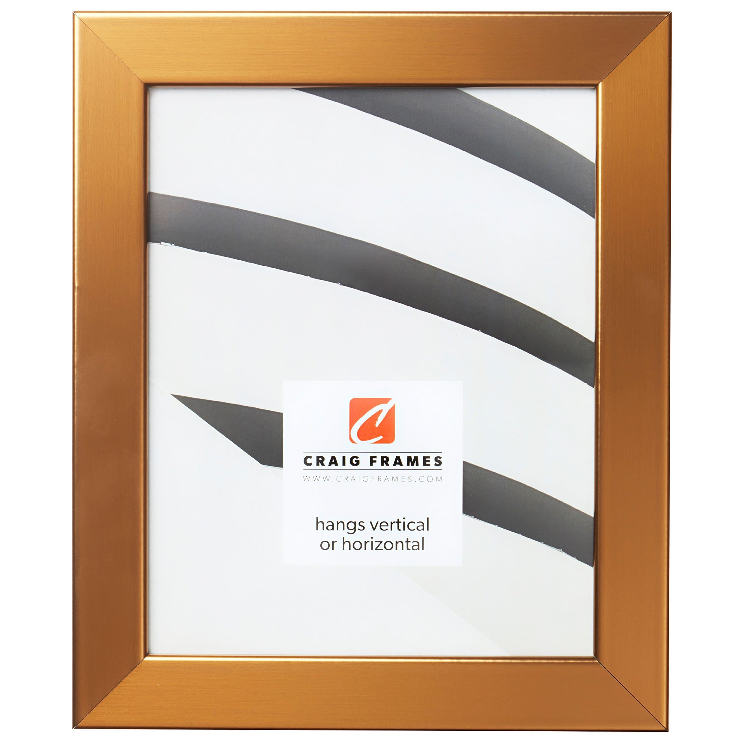 Craig Frames Bauhaus 125 Picture Frame, 4 x 6 Inch, Stainless Brass