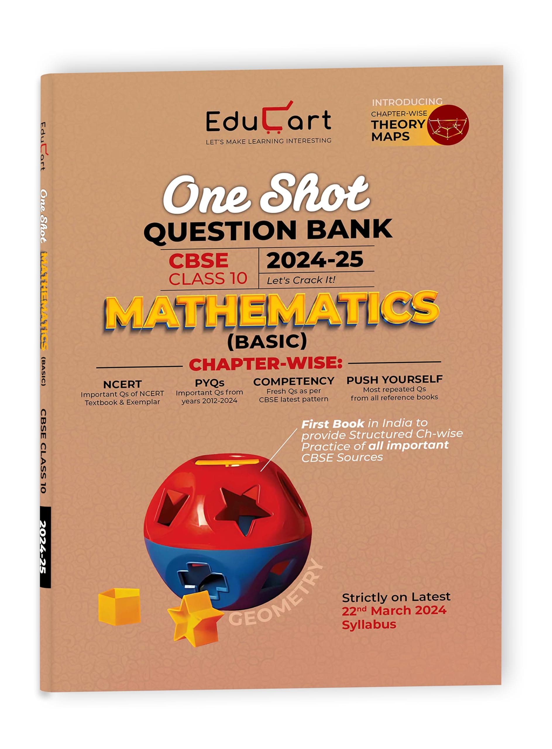 (IMPORTANT Qs, ALL TOPICS) Educart CBSE Class 10 MATHEMATICS BASIC One Shot Question Bank 2024-25 (for 2025 exam)