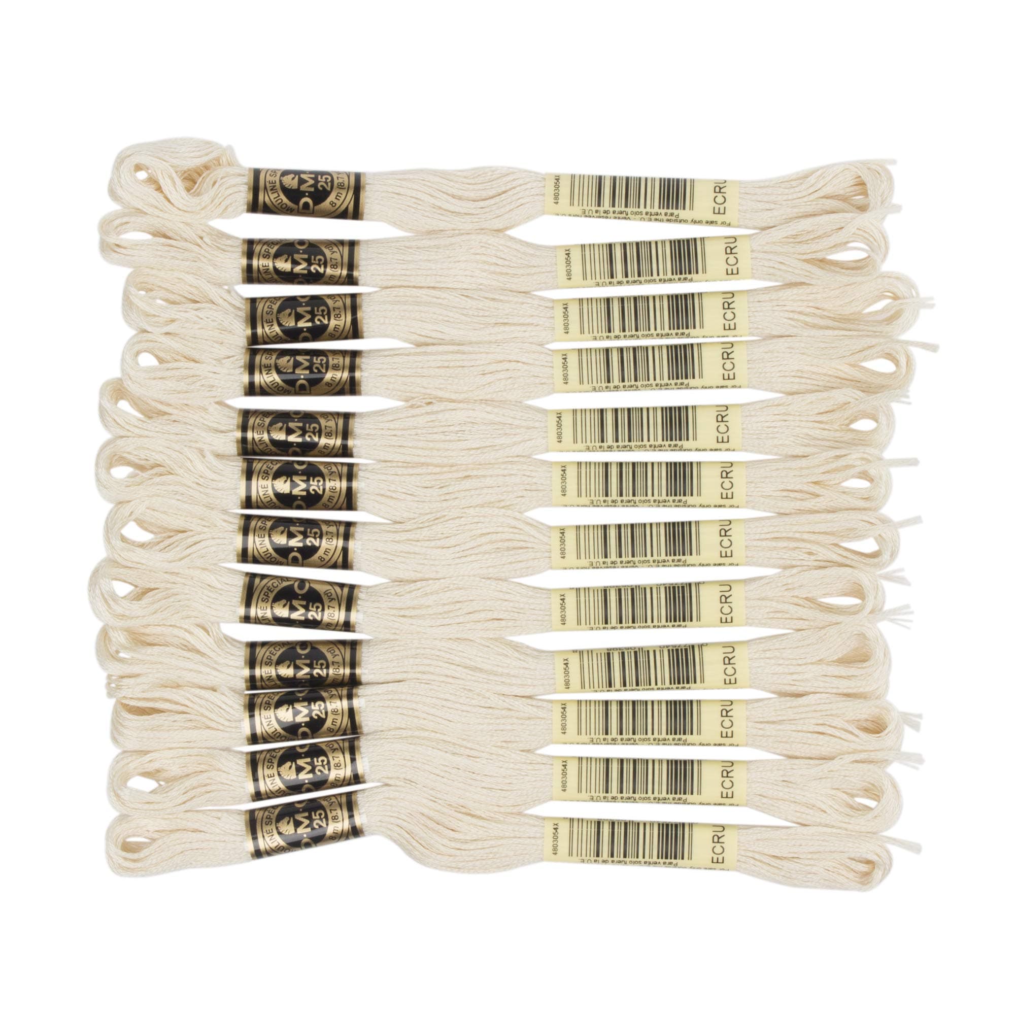 6-Strand Embroidery Cotton Floss - Ecru - 12/Pkg