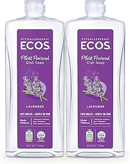 Earth Friendly Products ECOS Dishmate Dish Liquid, Lavender 25 oz. (Pack of 2)
