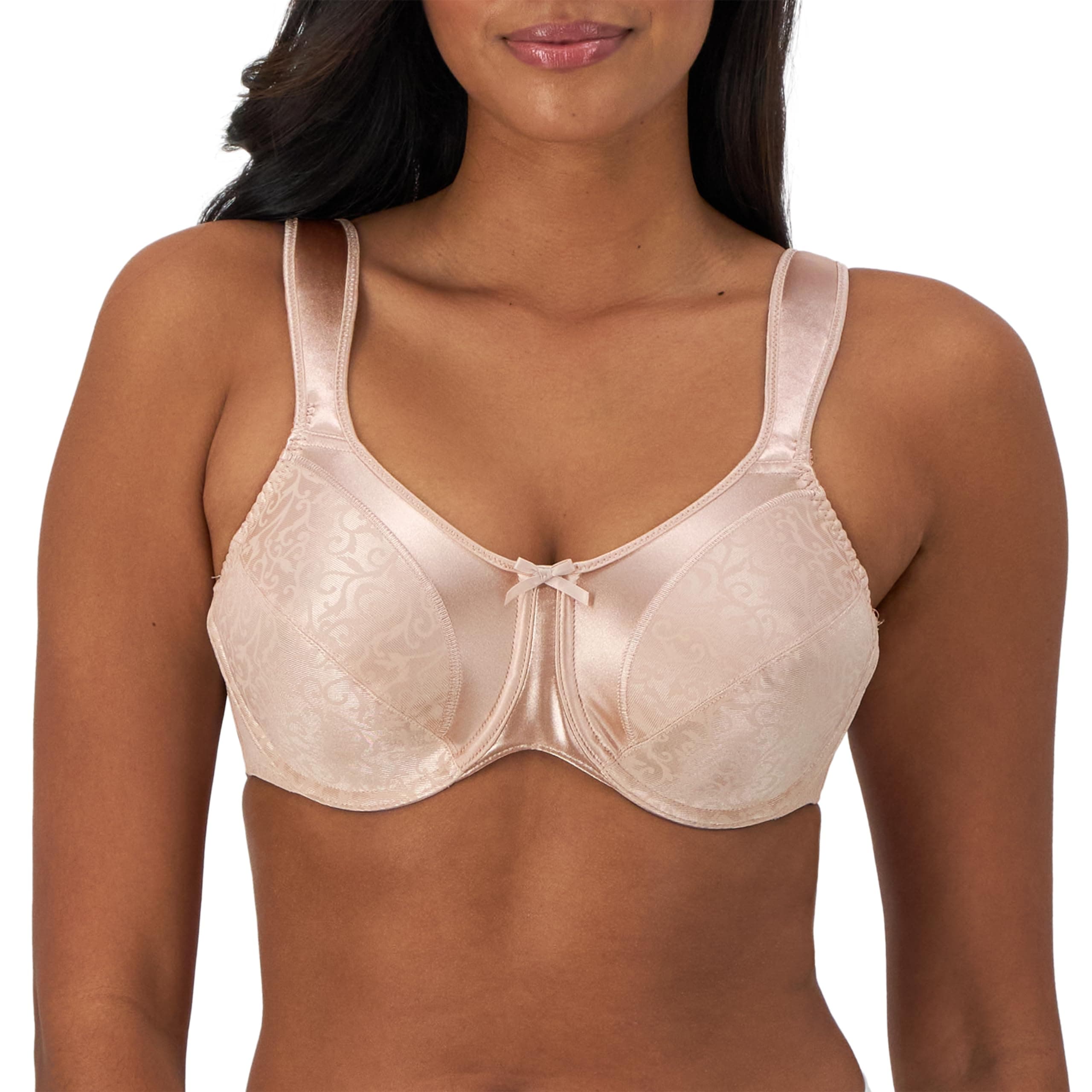 BaliWomen's Satin Tracings Minimizer Underwire Bra