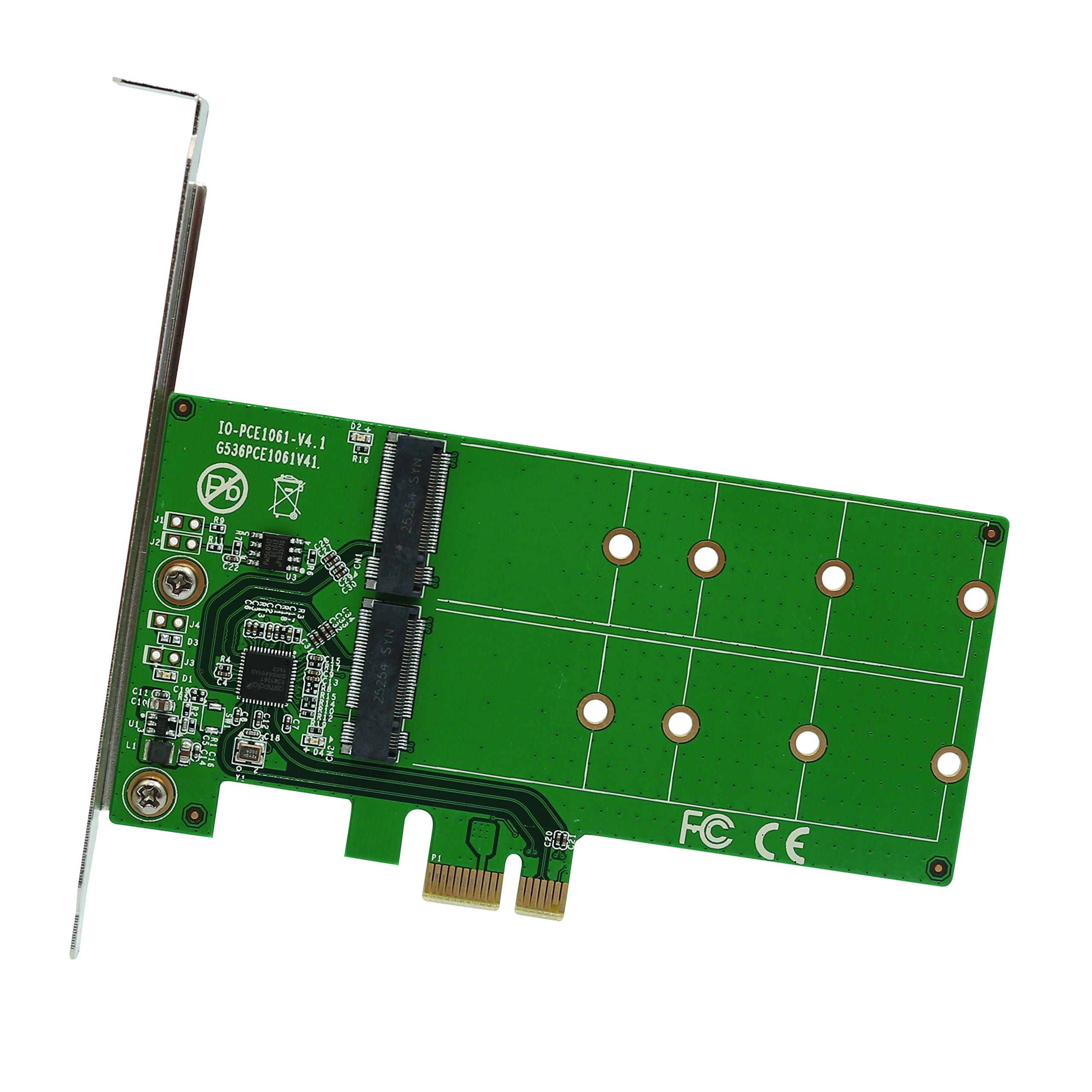 IO Crest 2 Port M.2 to PCI-e x1 Adapter - Green, SI-PEX40115