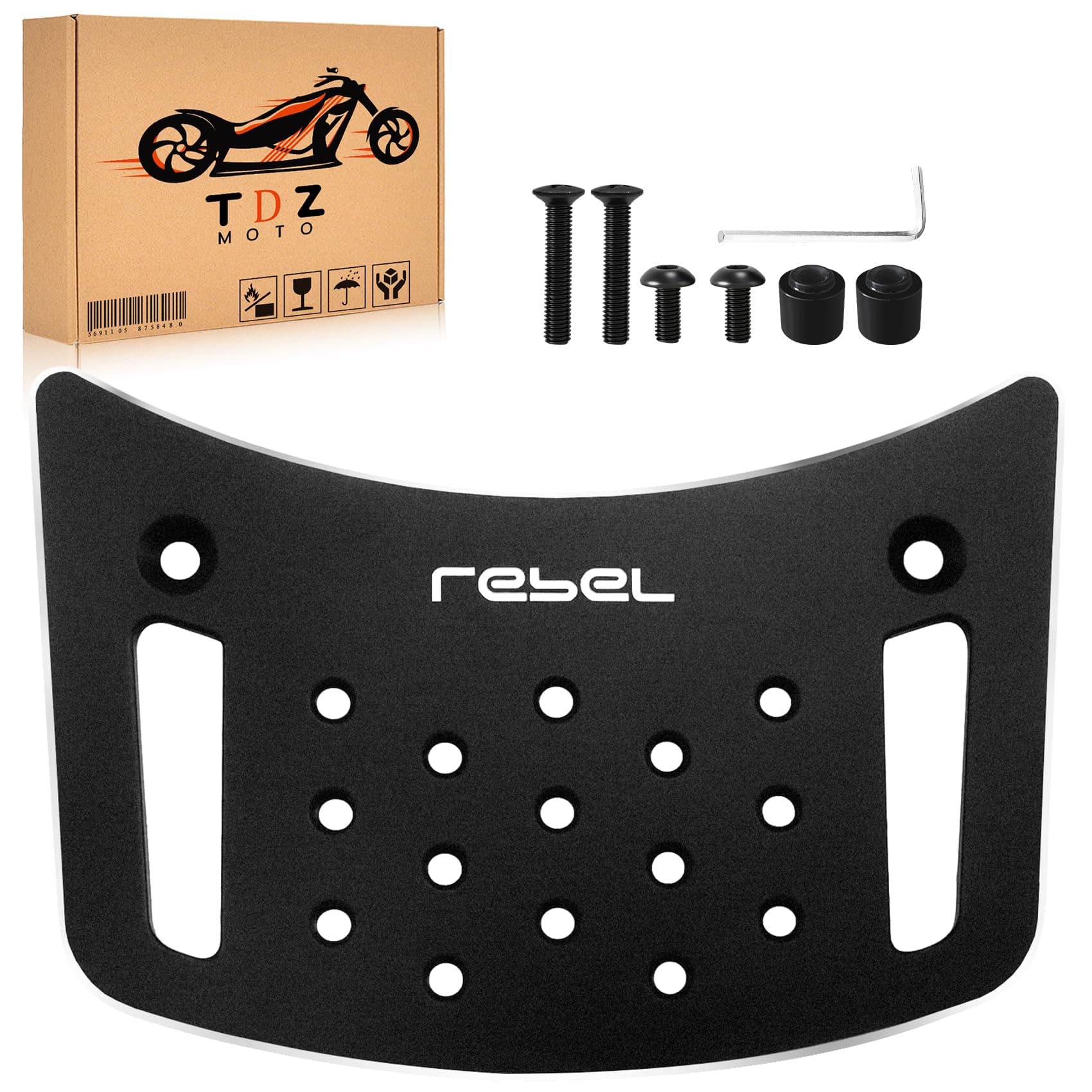Rear Cargo Rack Tail Light Expansion Board Decorative Guard for Honda Rebel 1100 DCT Rebel 300 500 CMX 300 500 1100 2021-2024