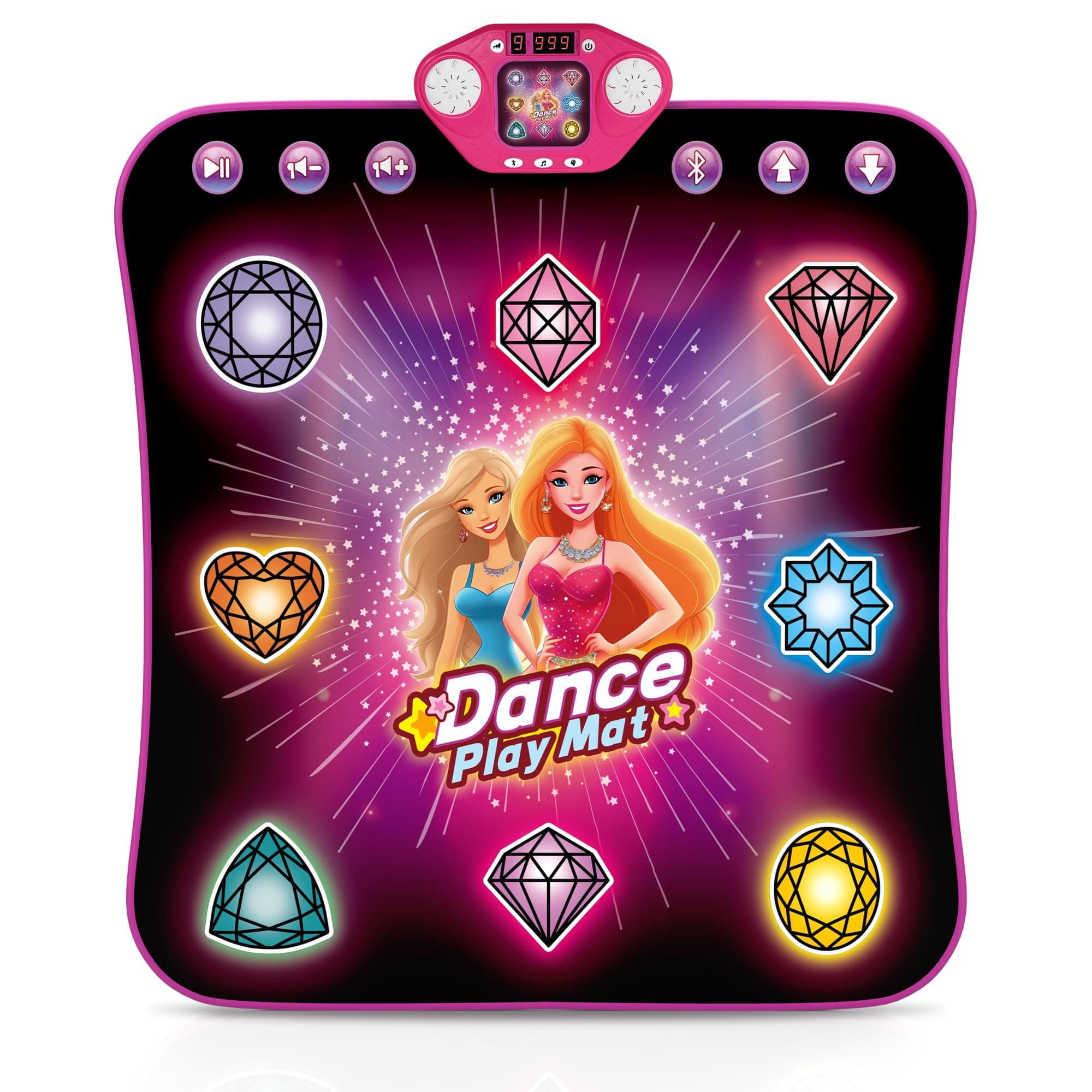 Dance Mat for Kids Age 3-12 - 8 Buttons Light Up Dancing Mat 7 Playing Modes with Bluetooth & Built-in 8 Songs Dance Pad - Musical Dance Mat Toy for 3-12 Year Old Girls Boys