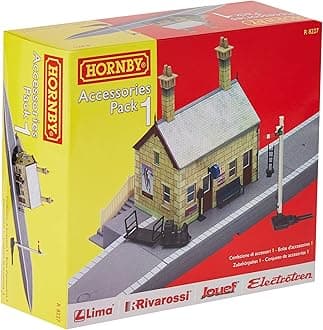 R8227 OO Gauge Building Extension Pack 1, Model Train Accessories for Adding Scenery & Buildings to 00 Gauge Model Railway, Includes: Platform, Platform Ramps, Single Distance - 1:76 Scale