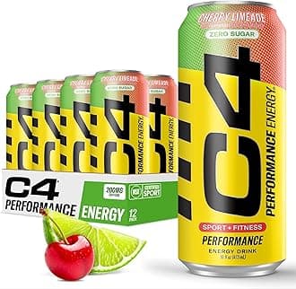 C4 Original Sugar Free Energy Drink 16oz (Pack of 12) | Cherry Limeade | Pre Workout Performance Drink with No Artificial Colors or Dyes