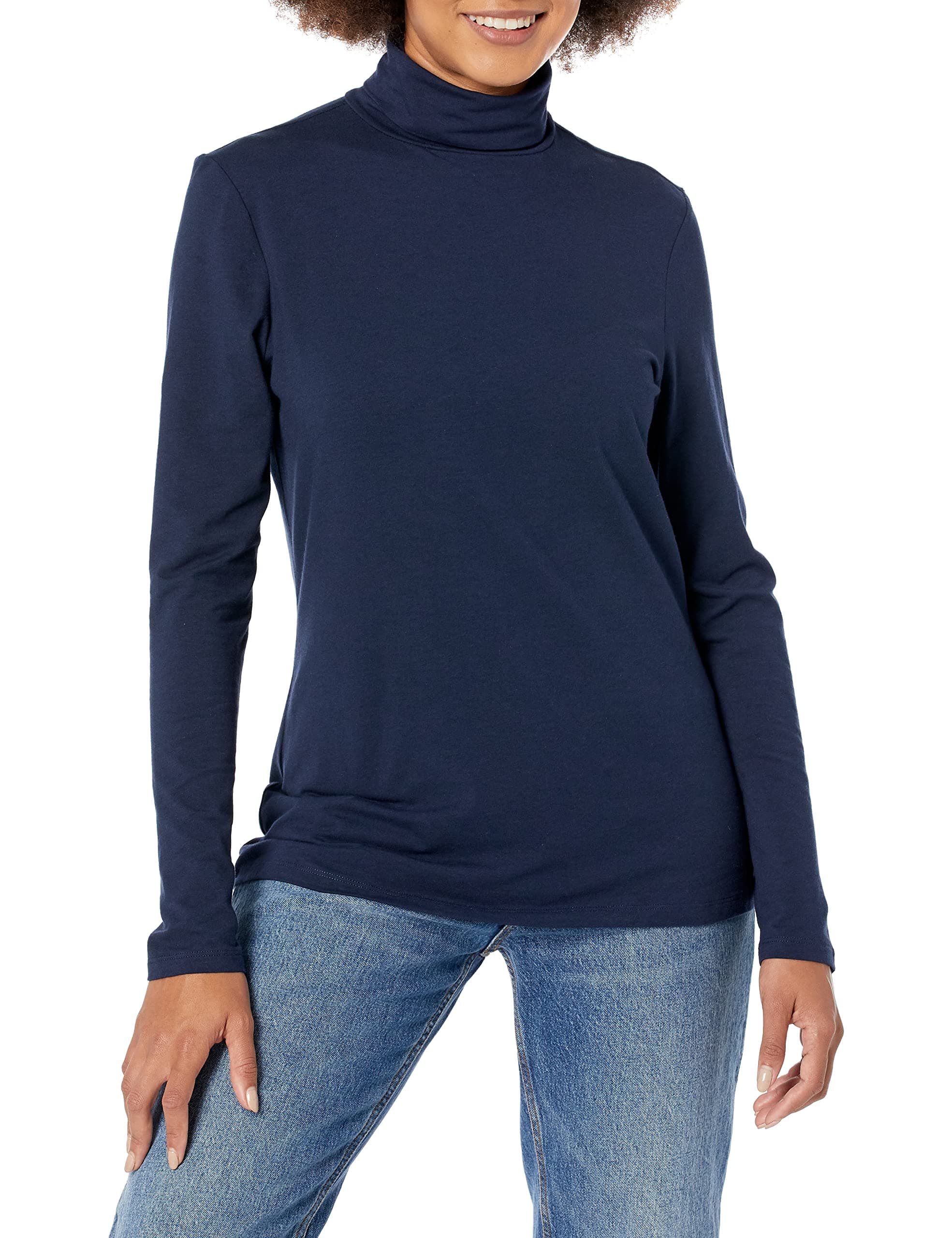 – Women's Turtleneck Long Sleeve Shirt (Available in Plus Size)