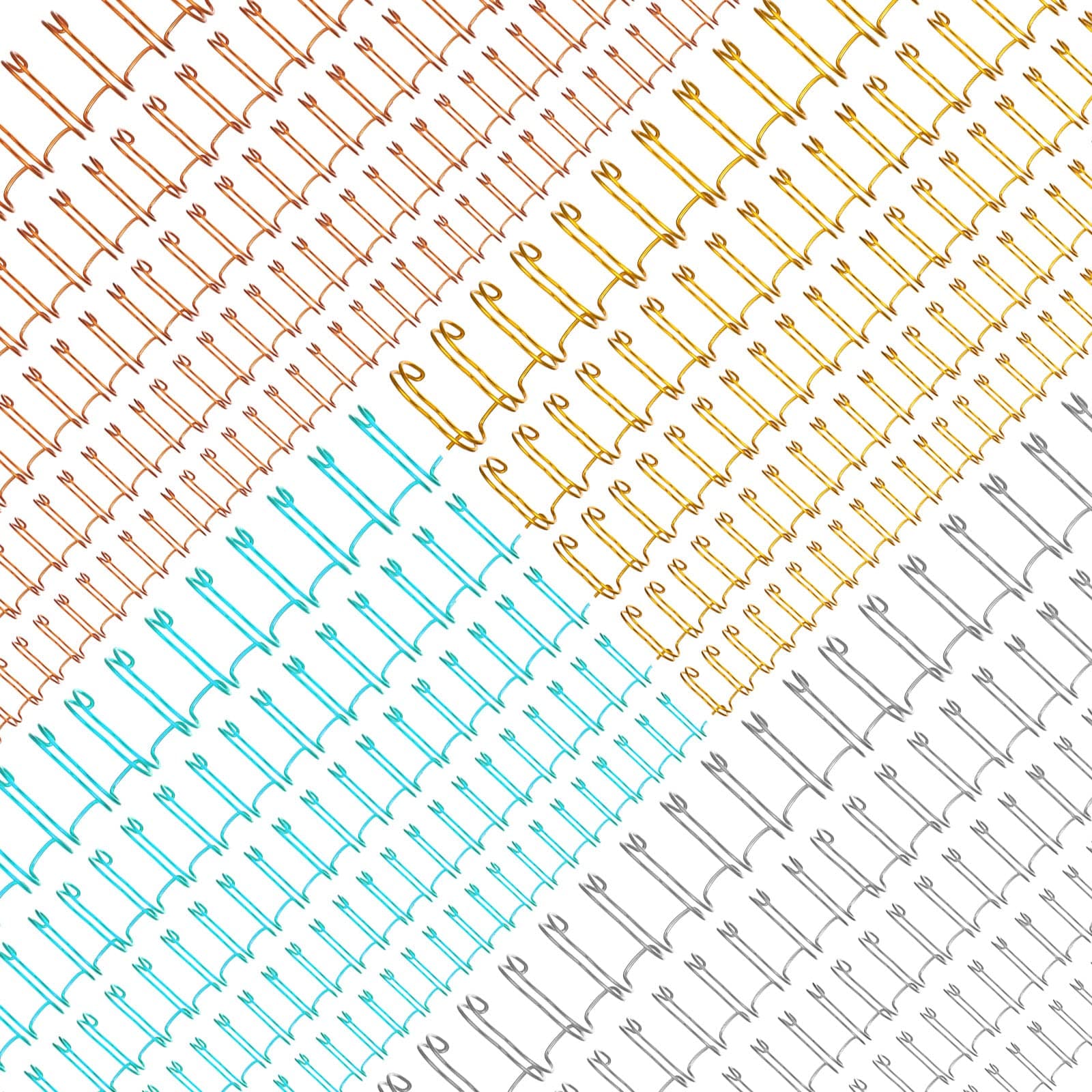 Jeyiour 120 Pcs Twin Loop Cinch Wire Binding Spines Double Loop Wire Binding Rings Combs 7/16 1/2 9/16 5/8 3/4 Diameter Spiral Binding Coils for Teacher Student Notebook Making, 4 Colors