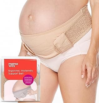 Mamaway Pregnancy Belly Support Band, Ergonomic Maternity Belt, Adjustable Prenatal Cradle Band, Moisturized & Breathable Belly Sling, Relief Back Pain & Waist/Abdomen/Pelvic Support