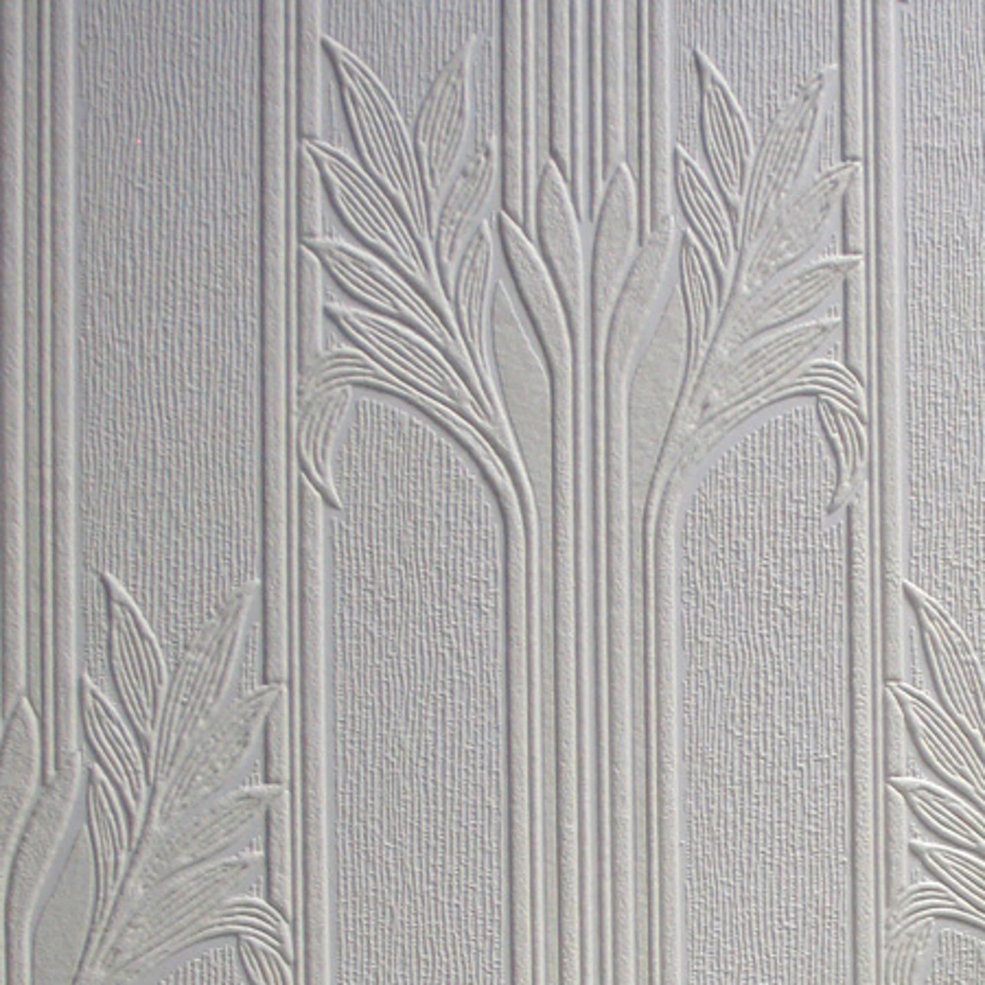 Anaglypta Wildacre Luxury Textured Paintable White Wallpaper RD803