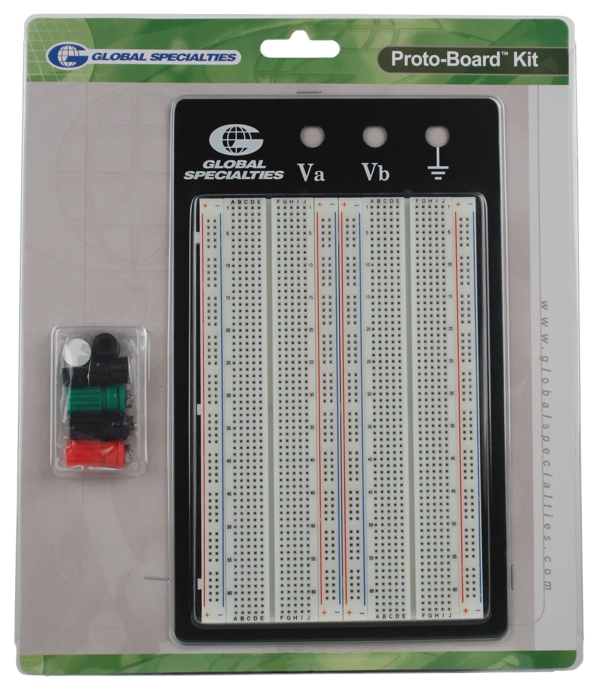 Global Specialties PB-70E Externally Powered Breadboard with Metal Back Plate, 1260 Tie-point