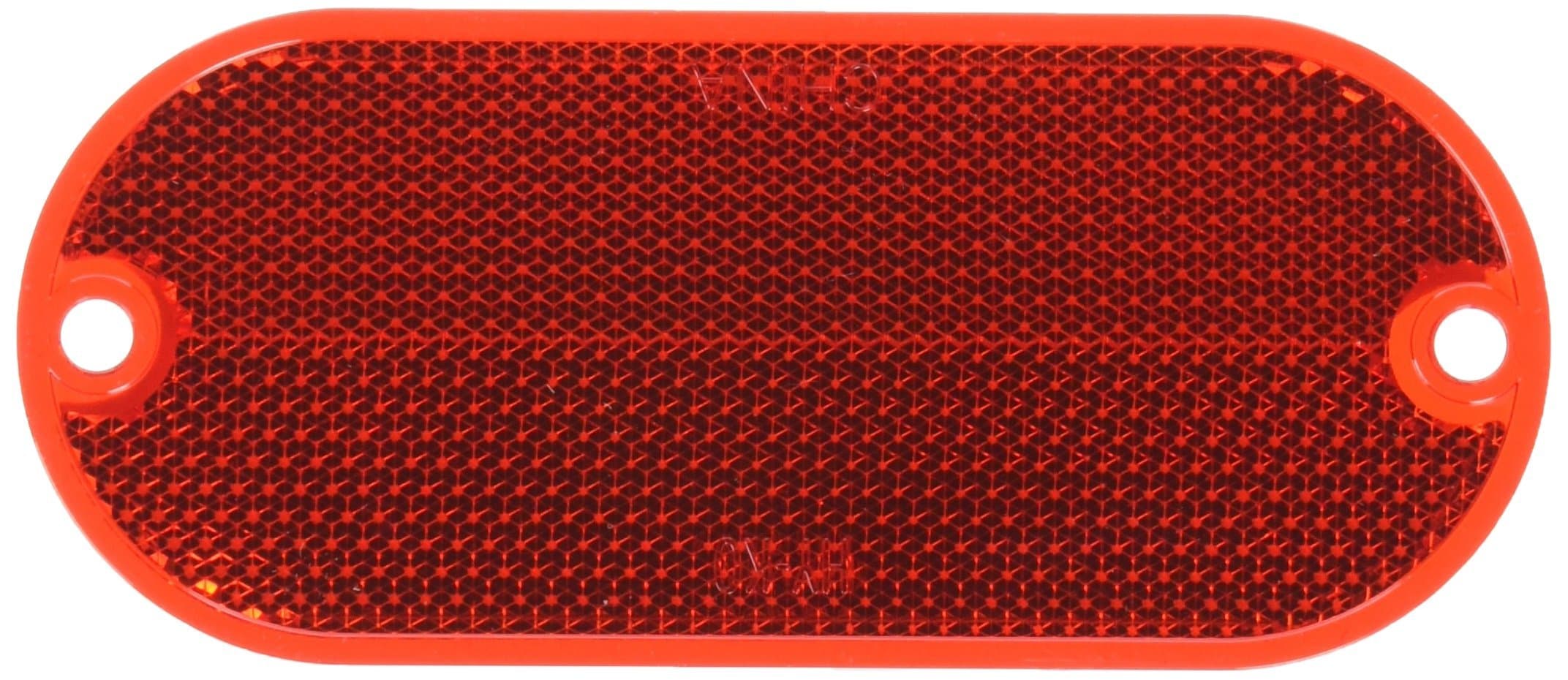 Hy-KoPROD Oval Reflector, 2 Pack, 4-3/8", Red (CORB-7R)