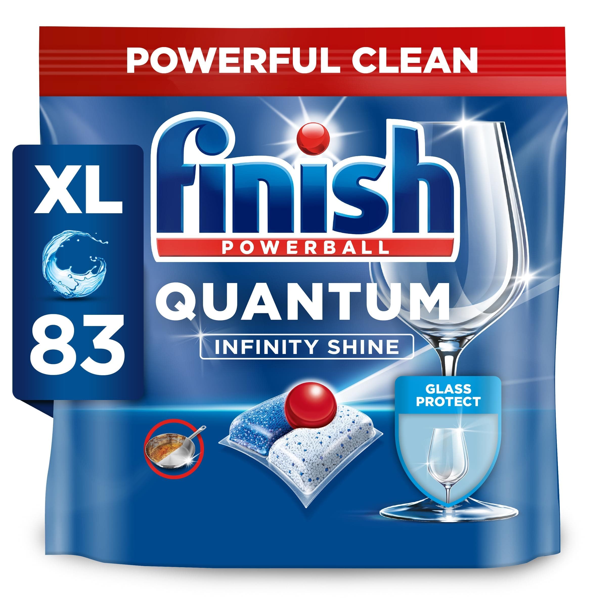 Quantum Infinity Shine Dishwasher Tablets Bulk | Scent : REGULAR | Size : 83 Dishwasher Tabs | For Sparkling Clean,Packaging may vary