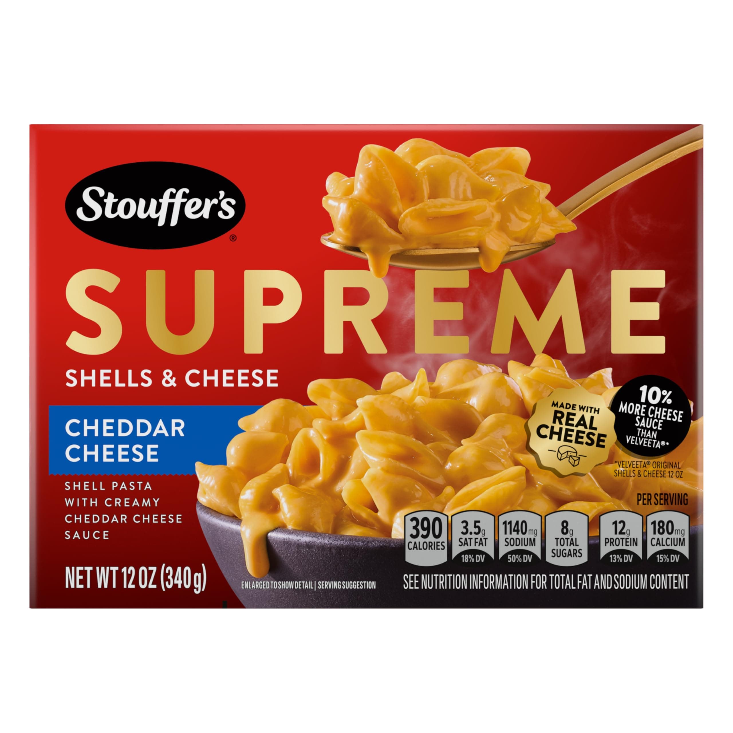 Stouffer's Supreme Shells And Cheese, Cheddar Cheese, Boxed Mac & Cheese, Dinner Kit