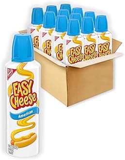 Easy Cheese American Cheese Snack, 8 Ounce (Pack of 12)