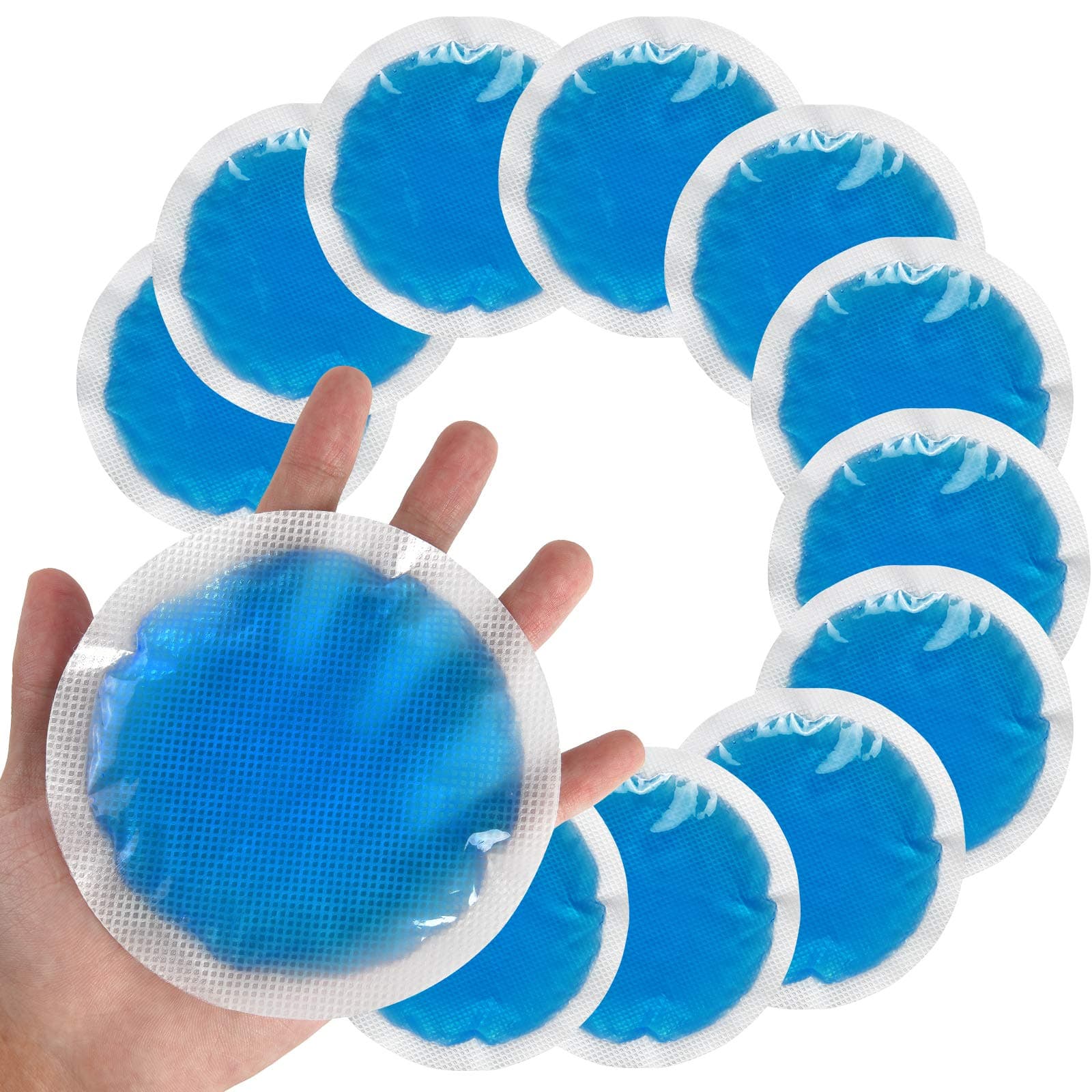 Tutmyrea Reusable Soft Small Ice Packs - 12 Pack Cold Compress for Injuries, Eyes, Face, Breast, Allergies, Small Wounds
