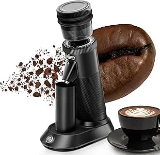HIBREW G5 Single-Dose Espresso Grinder with Conical Burr, Magnetic Dosing Cup, Metal Housing, Dual-Speed Adjustment, 36-Step Micro Grind Settings - for Espresso Moka Pots & Drip Coffee