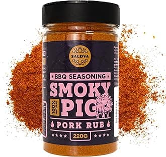 Smoky Pig BBQ Pork Rub - 100% Natural BBQ Seasoning - Perfect Blend Of Spices For Smoky BBQ And Grill Pork Dishes - Large Jar (220g)