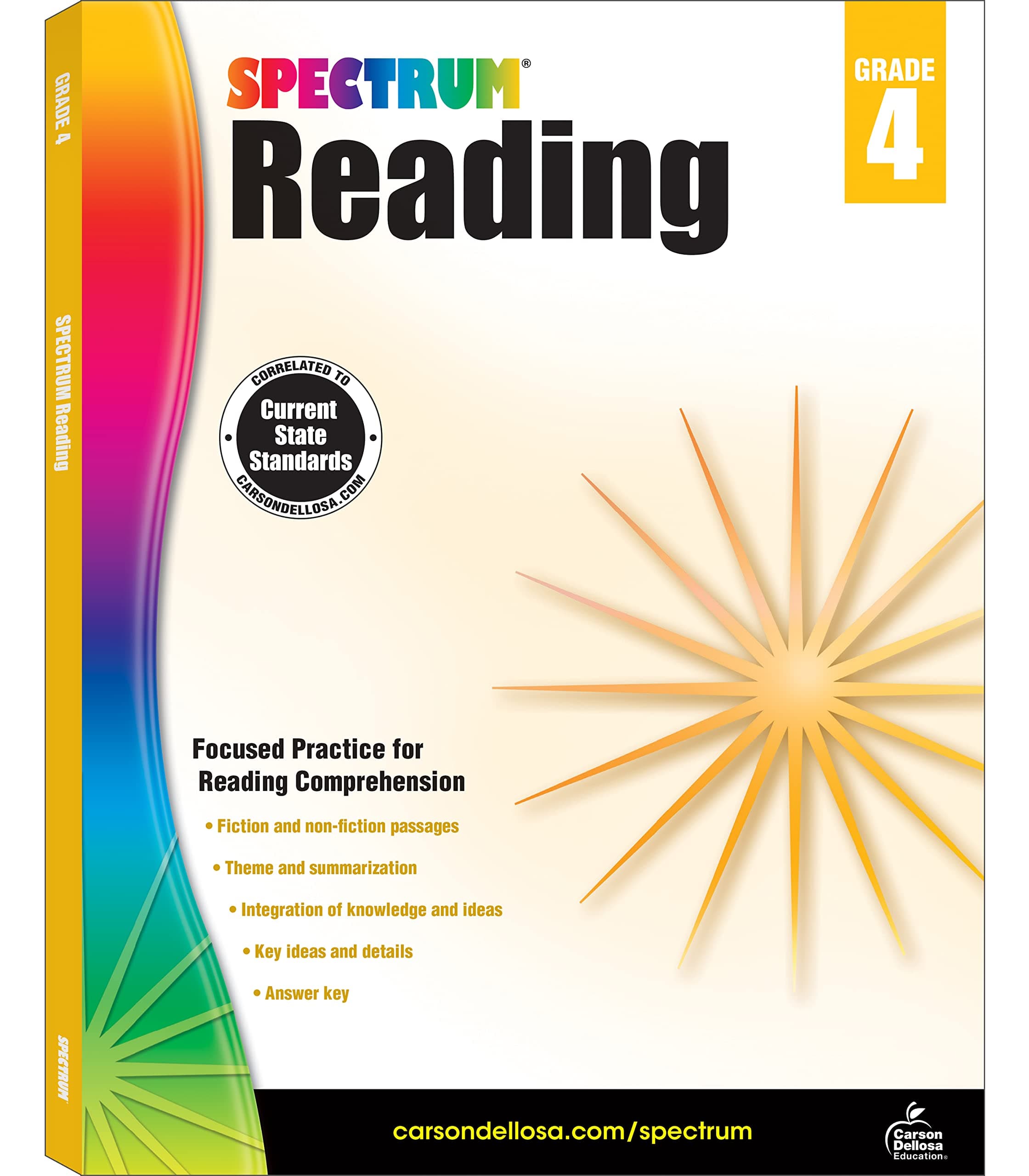 Carson Dellosa Education Spectrum Reading Workbook, Grade 4