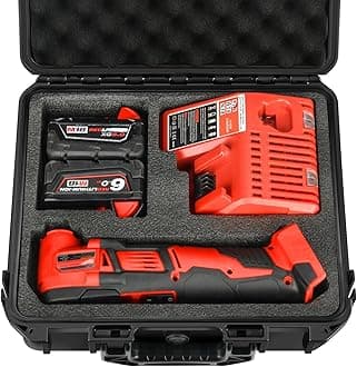 Case for Milwaukee Oscillating Multi Tool - Power Tools Box for Milwaukee M18 M12 2836-20/2626-20/2526-20/2426-20, Waterproof Hard Tool Box for Milwaulkee Fuel Multi-tool/Battery/Charger (Case Only）