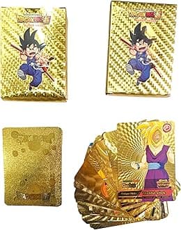 SHAKTISM Dragon-Ball Anime Cards, Unique Card Desk Pack, Official Anime CCG Collectable Playing Foil Cards, Anime Merchandise Gift, Pack of 55 (Dragon Ball Golden) (Golden)