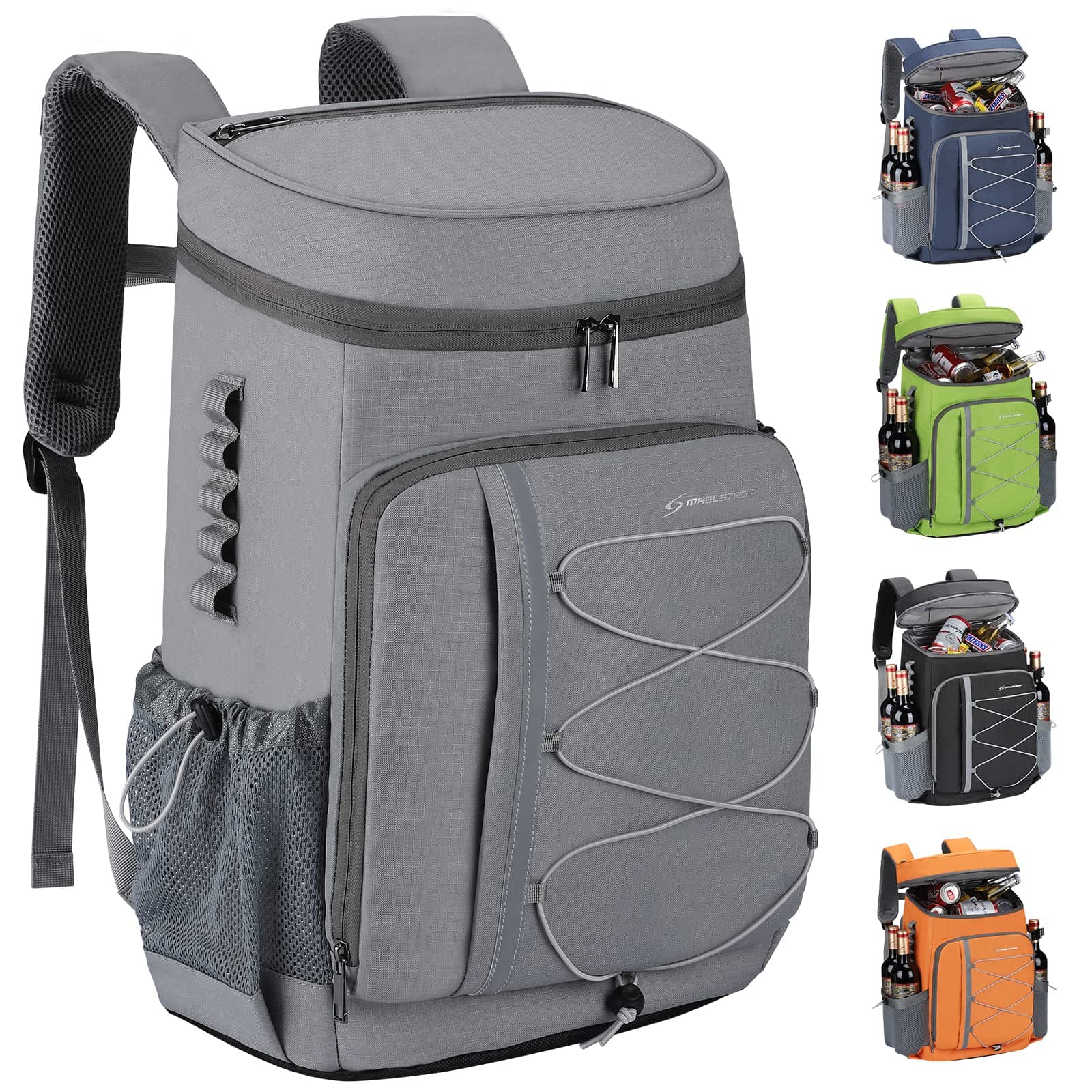 Maelstrom Cooler Backpack,35 Can Backpack Cooler Leakproof,Insulated Soft Cooler Bag,Camping Cooler,Beach Cooler,Ice Chest Backpack,Lightweight Travel Cooler Lunch Backpack for Hiking,Shopping