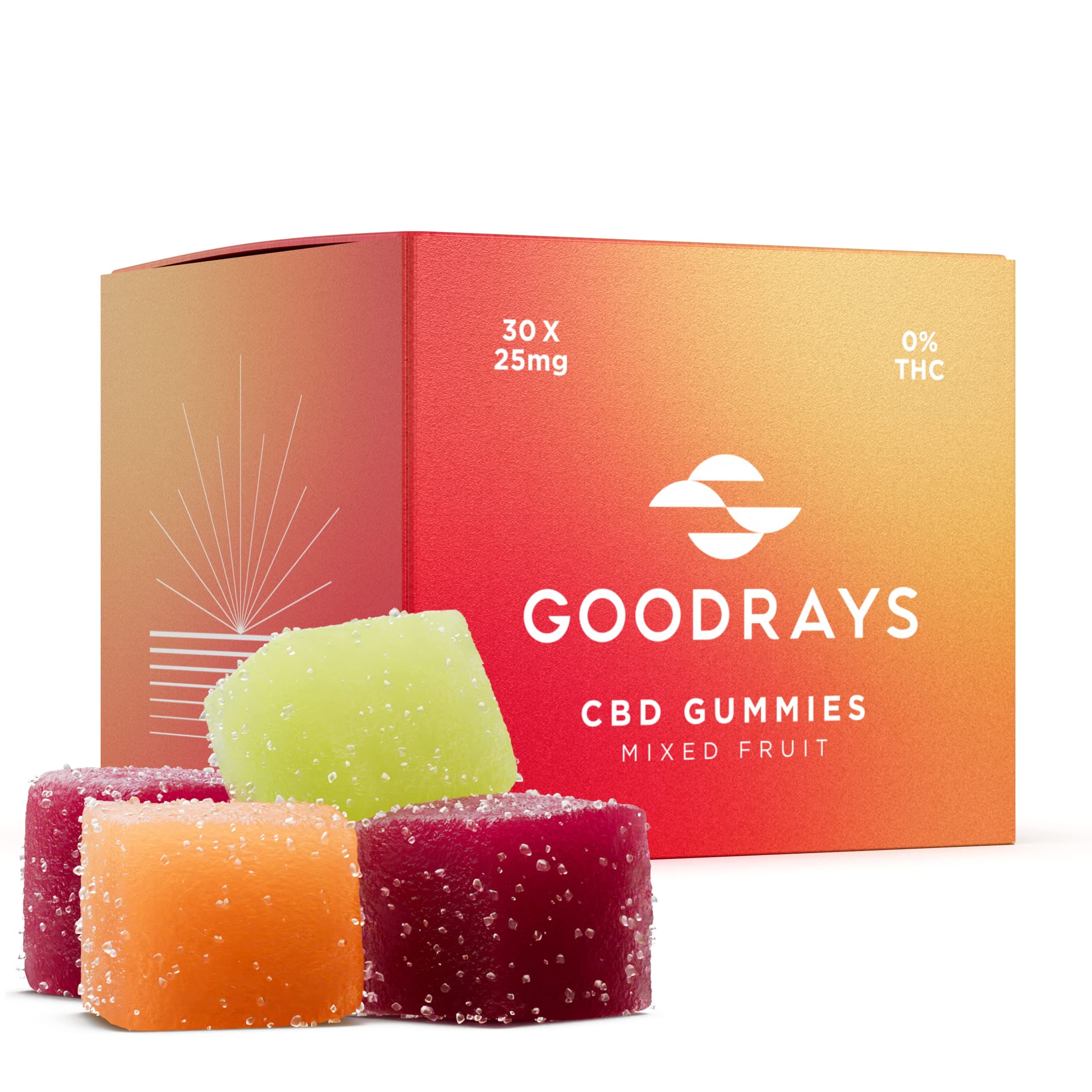 CBD Gummies, High Strength, Vegan, Mixed Pack, 30 x 25mg Gummies