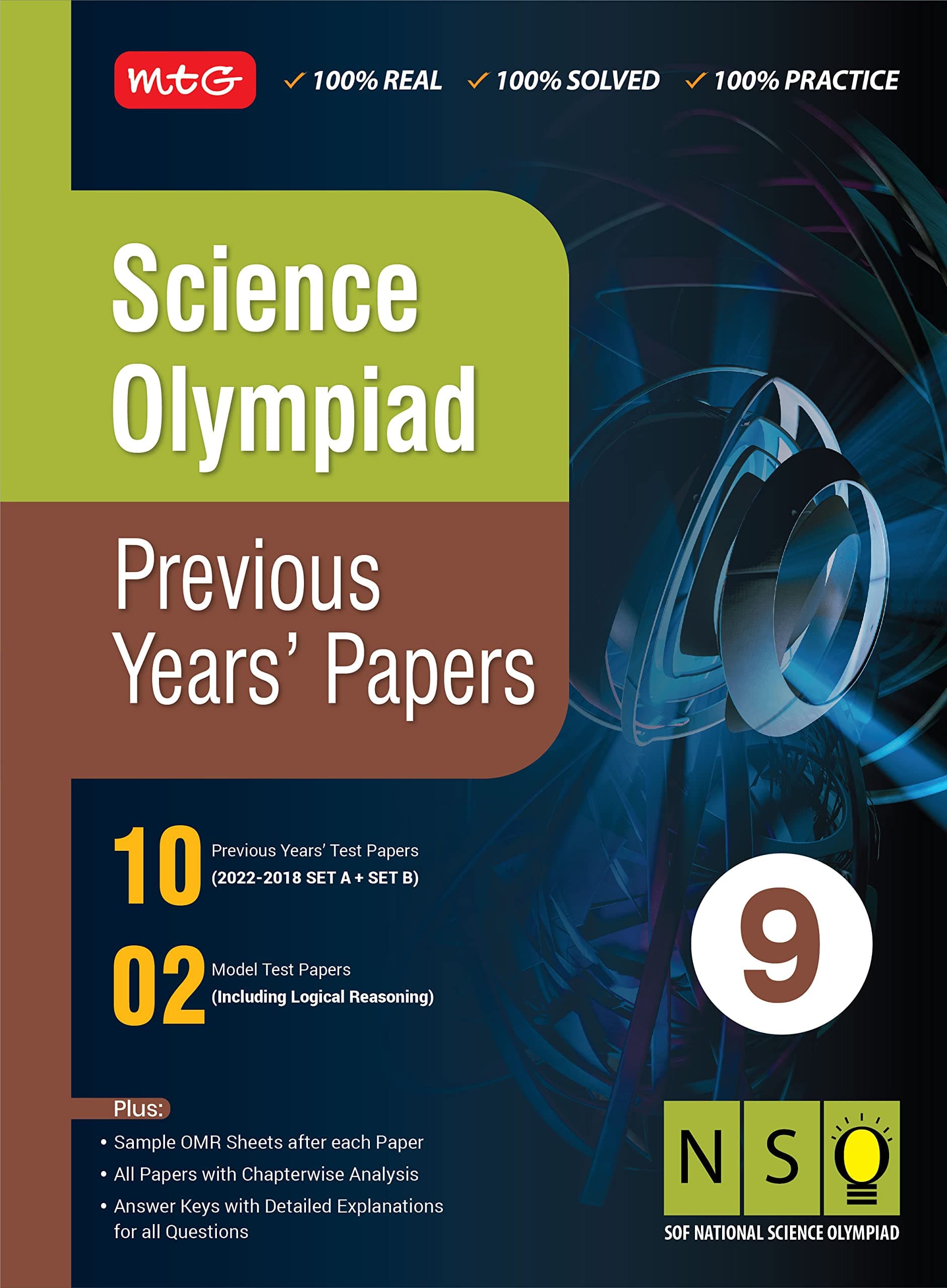 MTG Science (NSO) Olympiad Previous Years Papers with Mock Test Papers Class 9 - Sample OMR Sheet with Chapterwise Analysis | SOF Olympiad Books For 2023-24 Exam Paperback – 31 March 2023