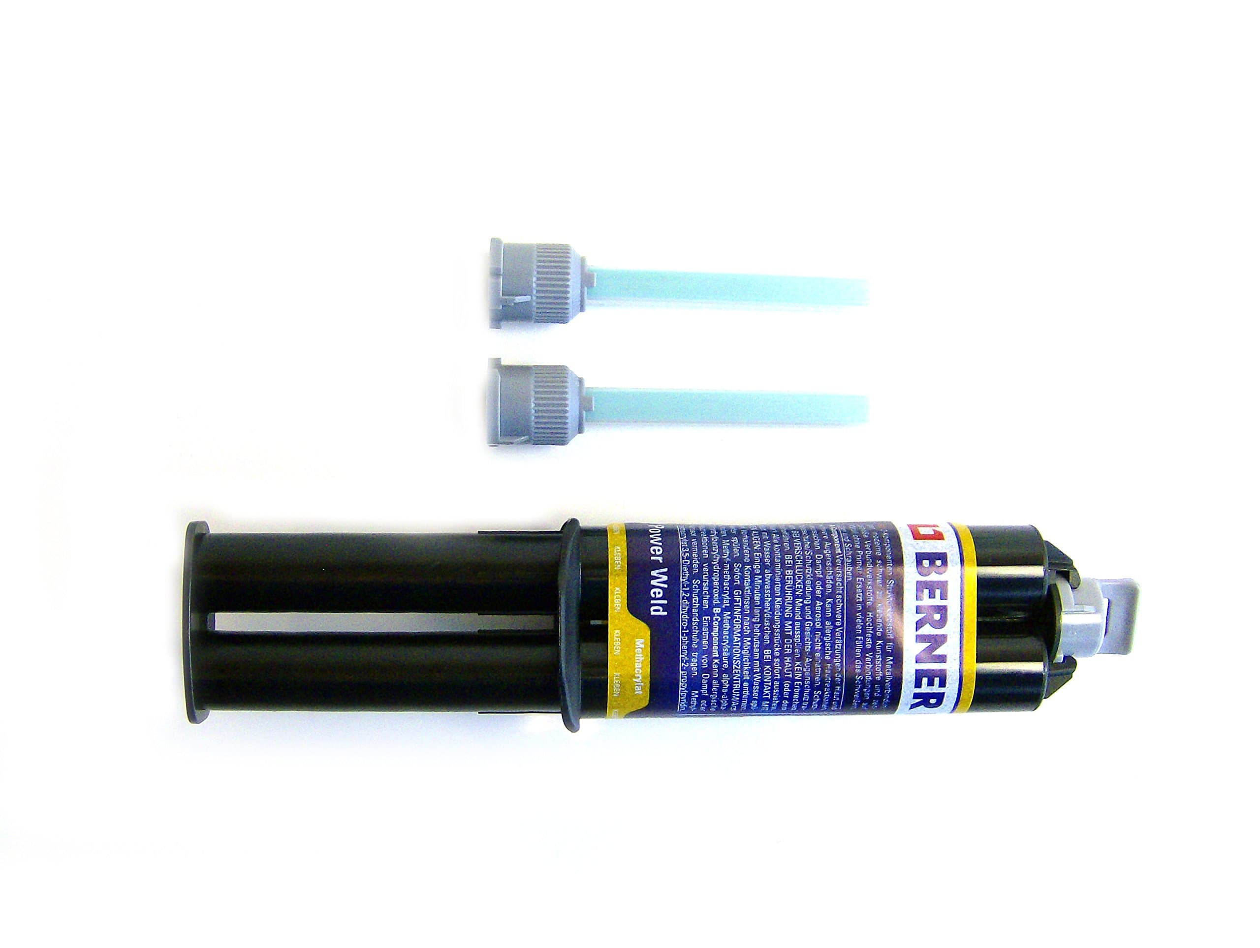 Berner Details about 2 Component Methacrylate adhesive Power Weld, Twin syringe, 25 ml 92624