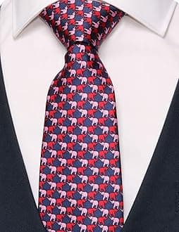 100% Silk Fancy Animal Print Ties for Men, for Casual Wedding Party