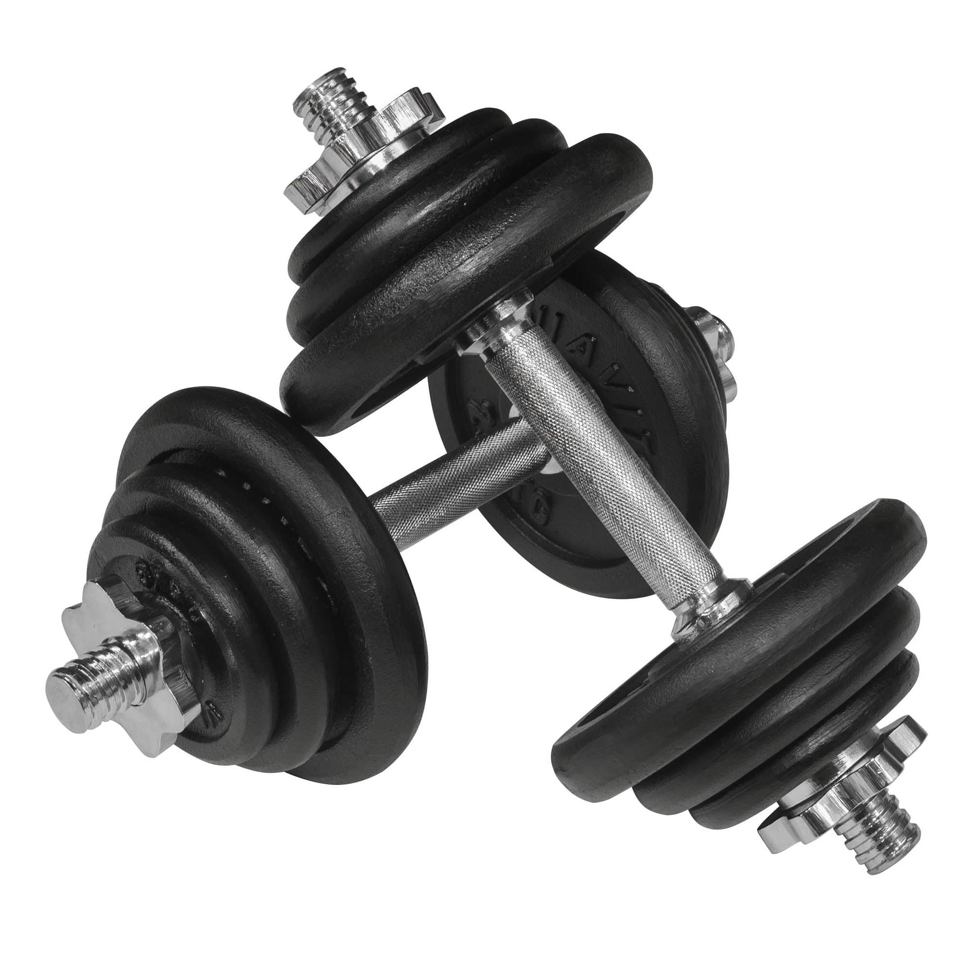 VIAVITO 20kg Black Cast Iron Dumbbell Set