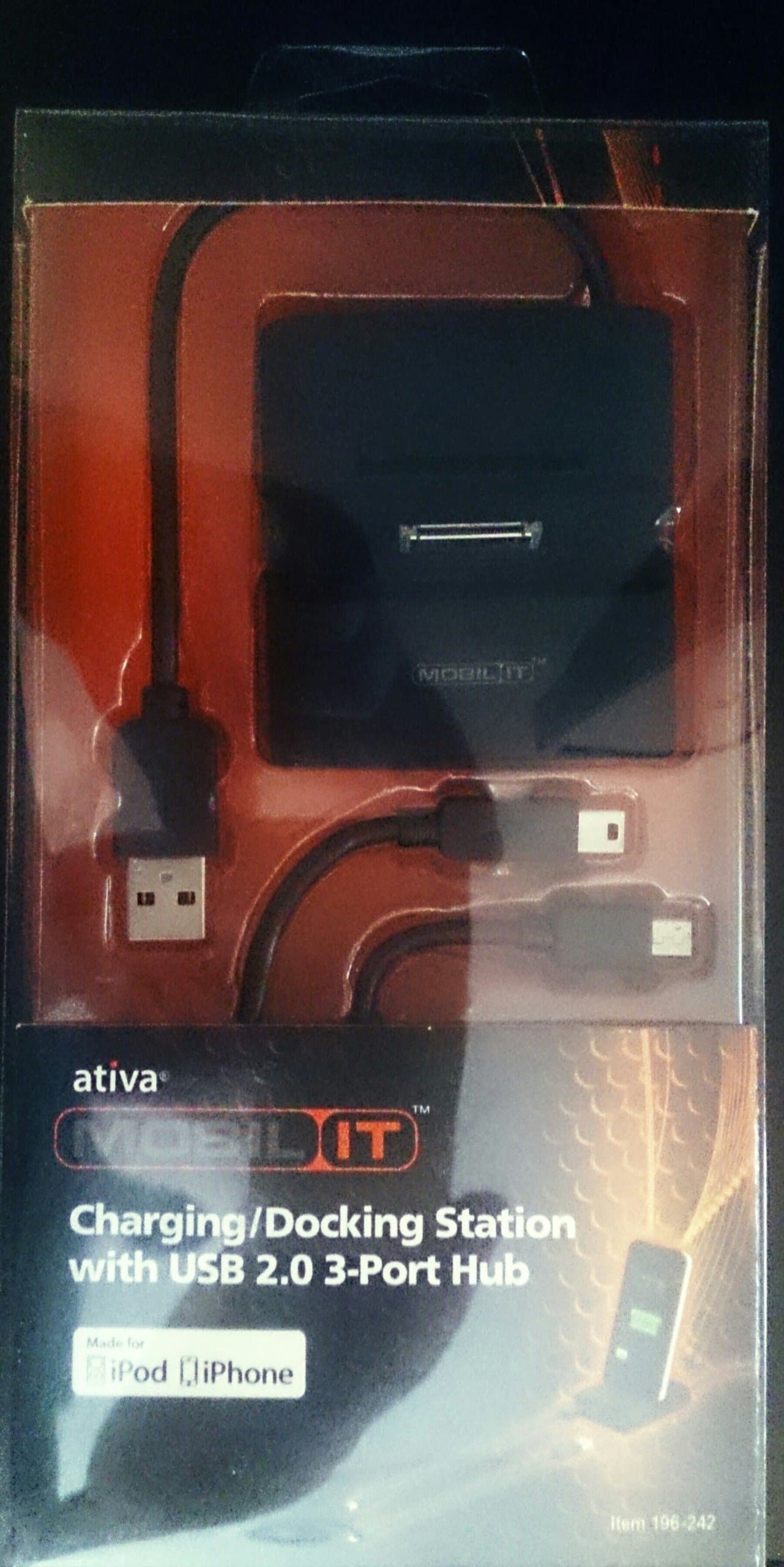 Charging/Docking Station with USB 2.0 3-Port Hub