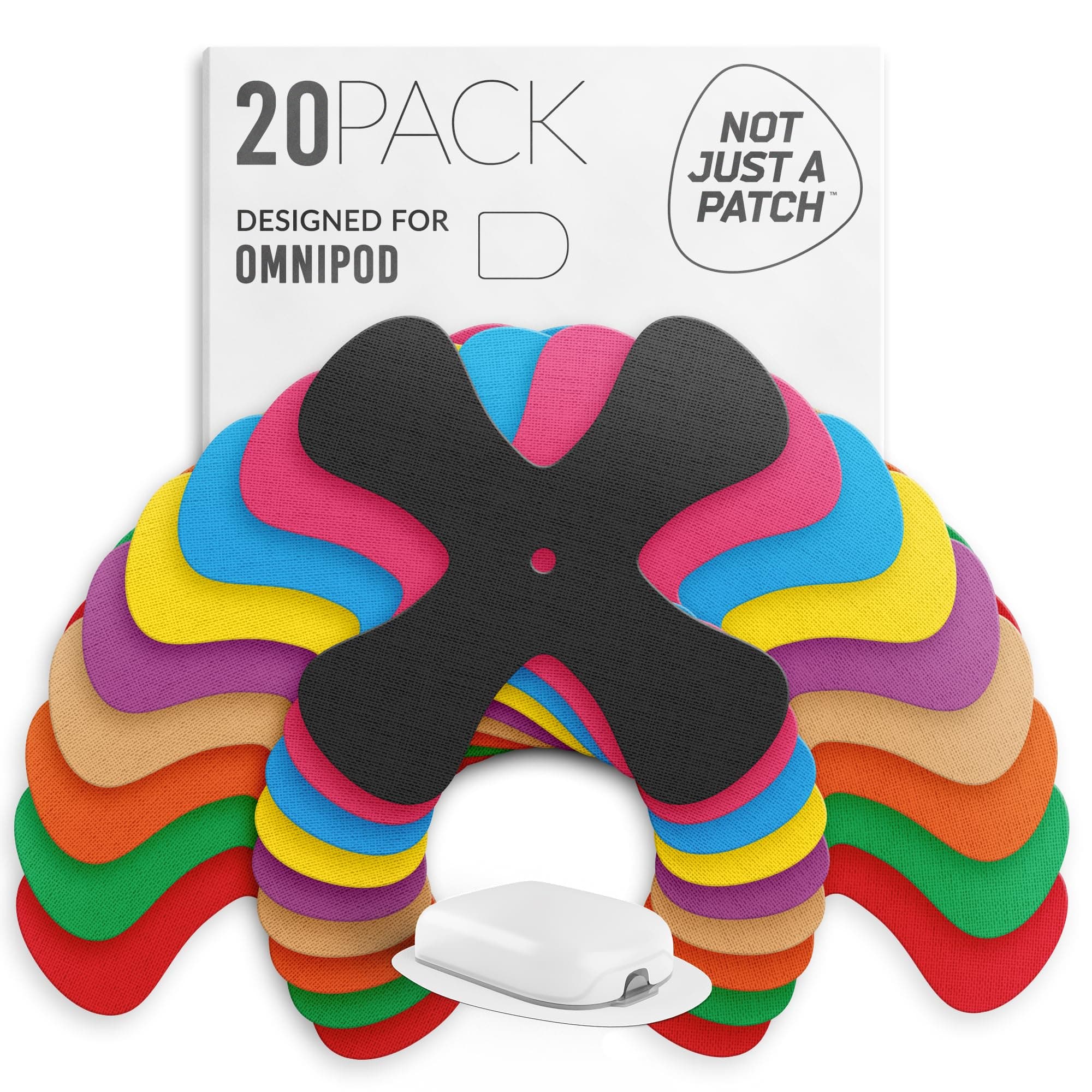 Omnipod 5 Adhesive Patches (20 Pack) - Durable for Active Lifestyle for 10-14 Days - Omnipod Covers in Mixed Colors