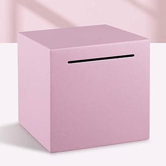 Adults Safe Piggy Bank Made of Stainless Steel,Can Only Save The Piggy Bank That Cannot be Taken Out (Pink, 4.72IN)