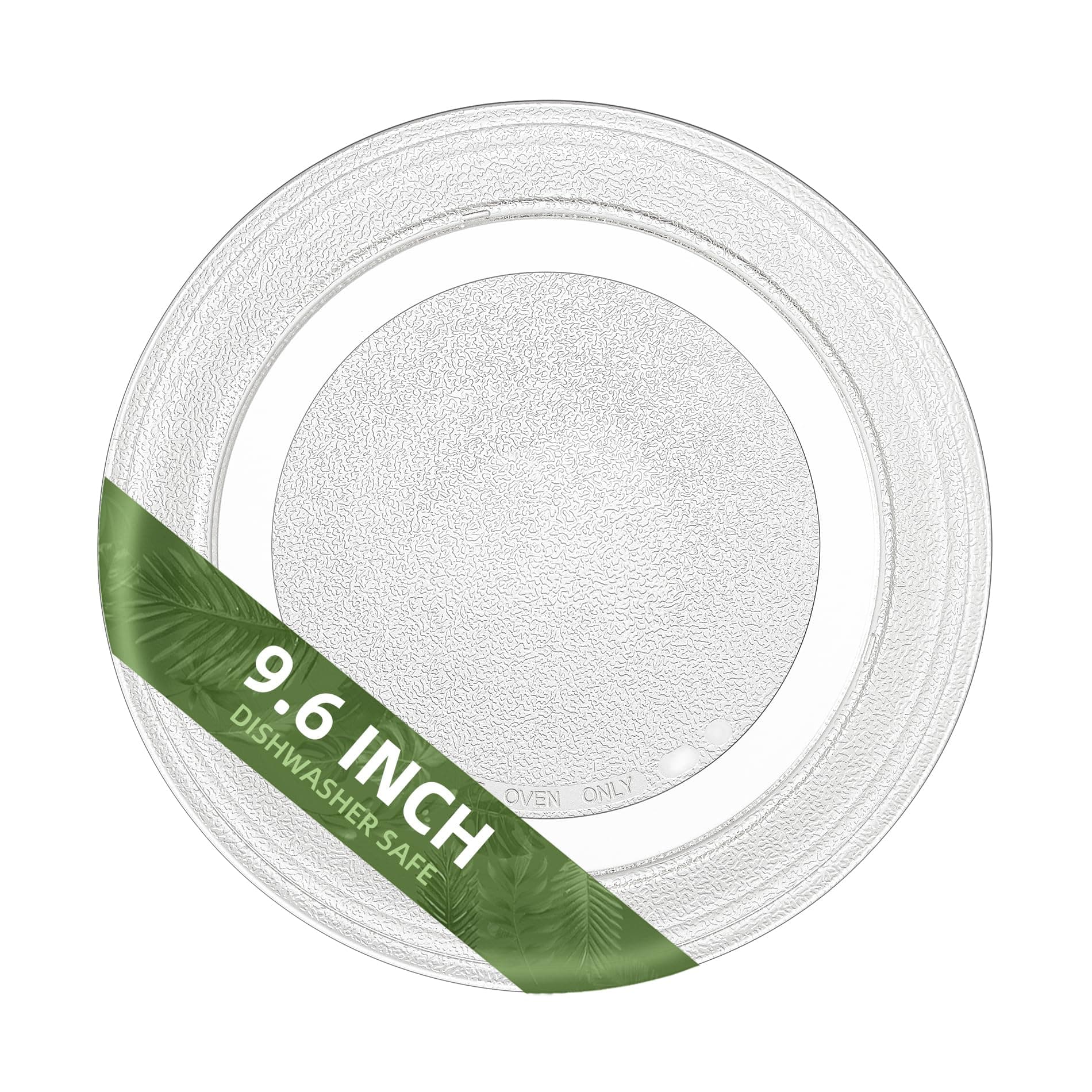 Gemroom 9.6" Flat Bottom Microwave Glass Plate