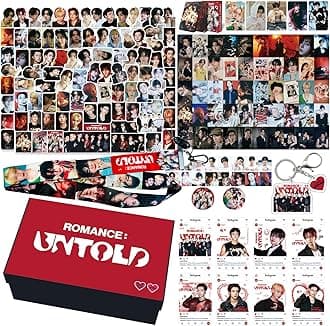 KPOPBPENHYPEN ROMANCE UNTOLD Album Merch Gift Box Set KPOP Merchandise 55 PCS Photocards, 90 PCS Stickers, Keychain, Lanyards, Gift for ENGENE Boys and Girls