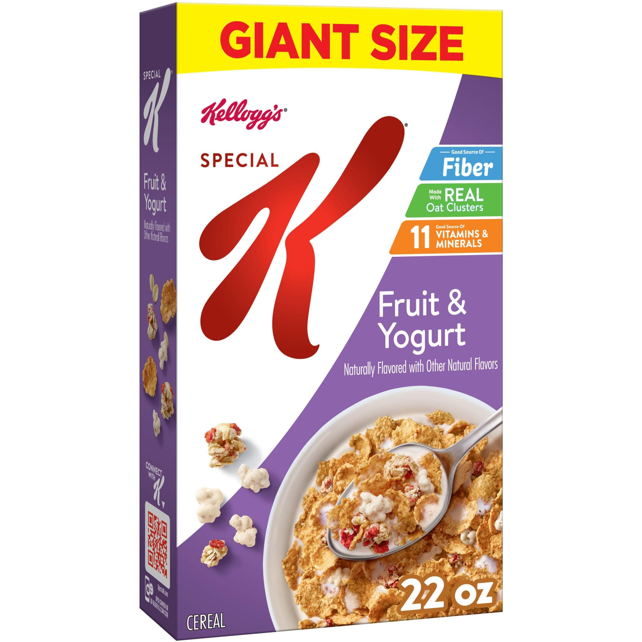 Special K Fruit and Yogurt Breakfast Cereal, Good Source of Fiber, Giant Size, 22 oz