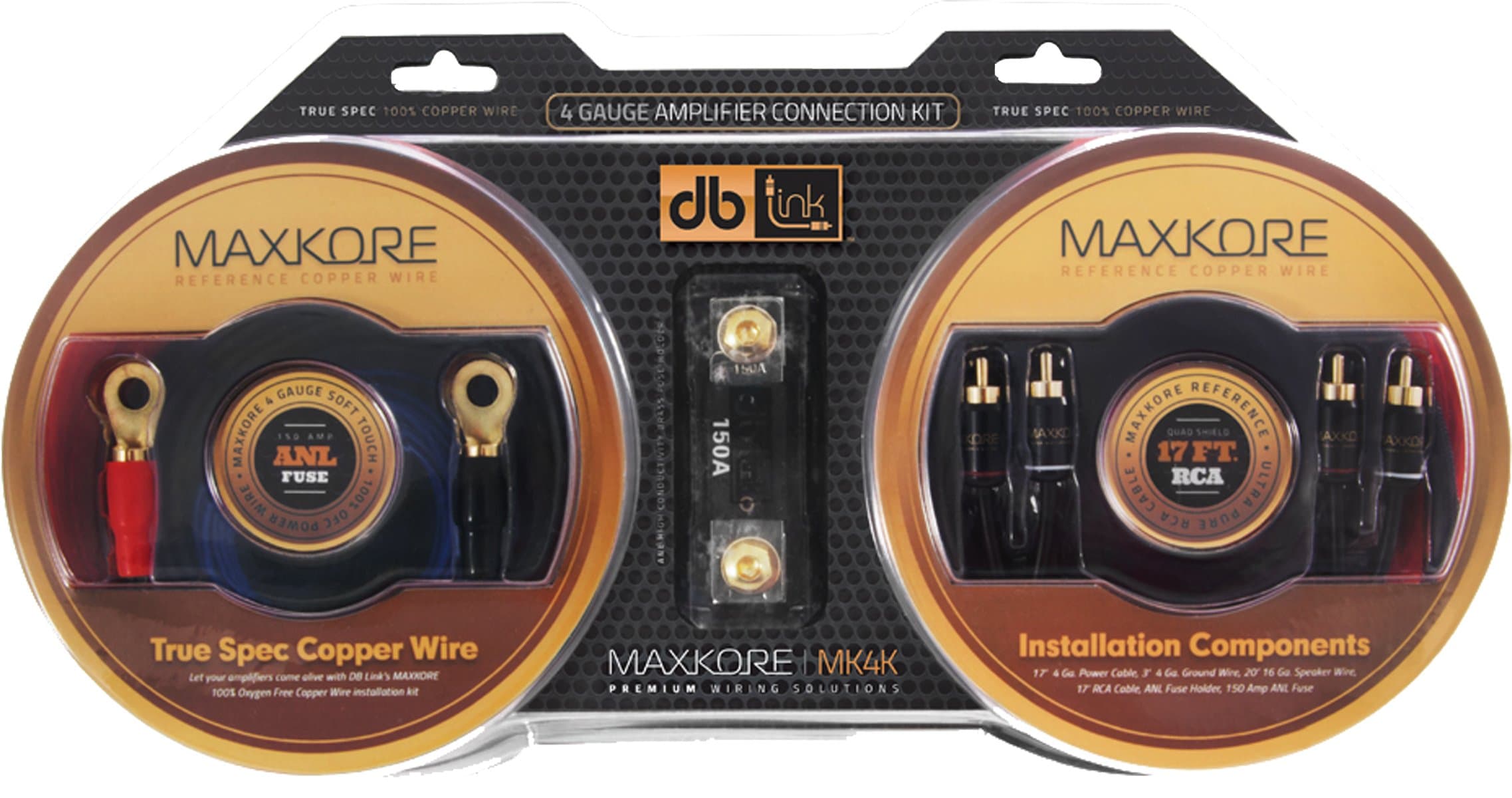 Maxkore MK4K 4-Gauge Copper Maxkore Amplifier Kit