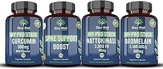 Spike Support Supplement and Immunity Booster- 60 Day Supply, All-in-One Full Protocol of Nattokinase Bromelain Curcumin with Essential Natural Immunity Booster Supplements