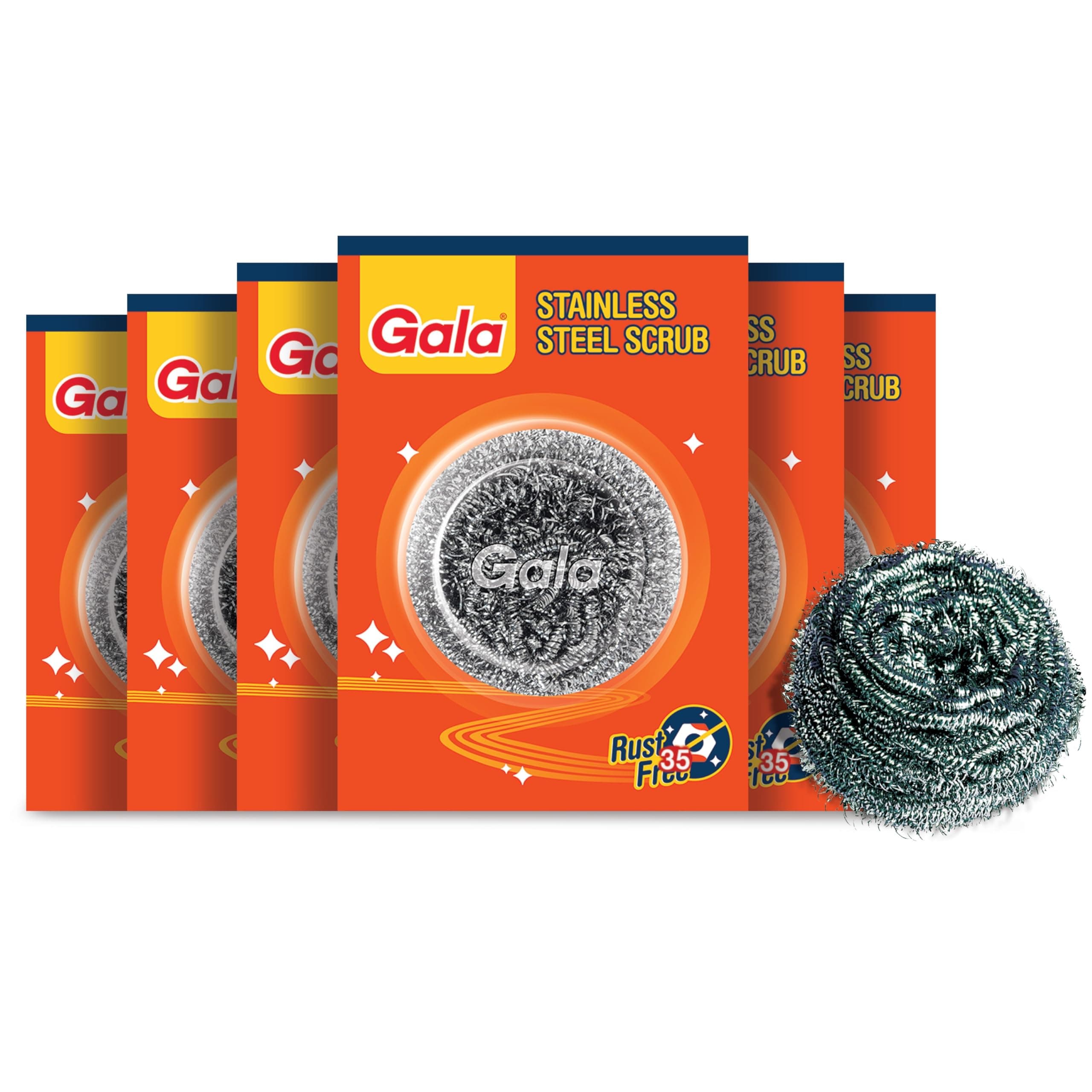 Gala Steel Scrubber Combo Set (Pack of 6)