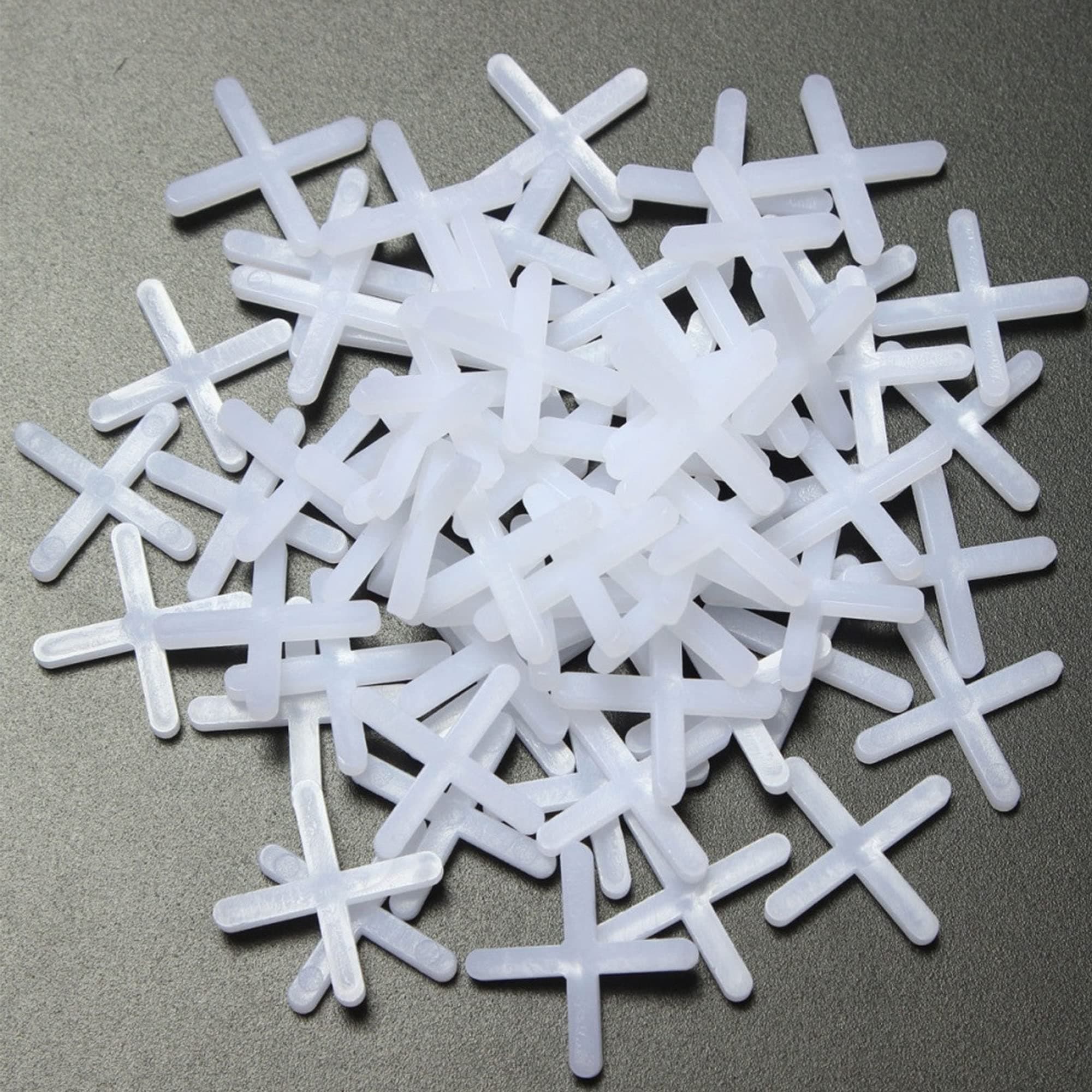 300PCS Tile Spacers,Decorative Tile, 2mm Tile Spacers, Plastic Cross Tile Gasket,Slab Spacers, for Tile Fixing Mat Road Mat Garden Slab Tile Leveling