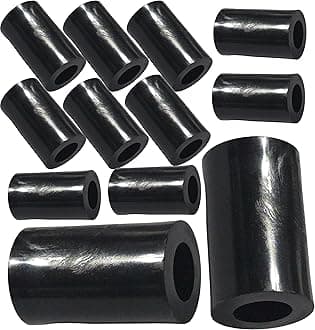M3 x 30mm Black Nylon Spacers and Standoff Washers for M3, M4, M5, M6, M8 Screws, Lengths 3mm to 30mm (Pack of 12)