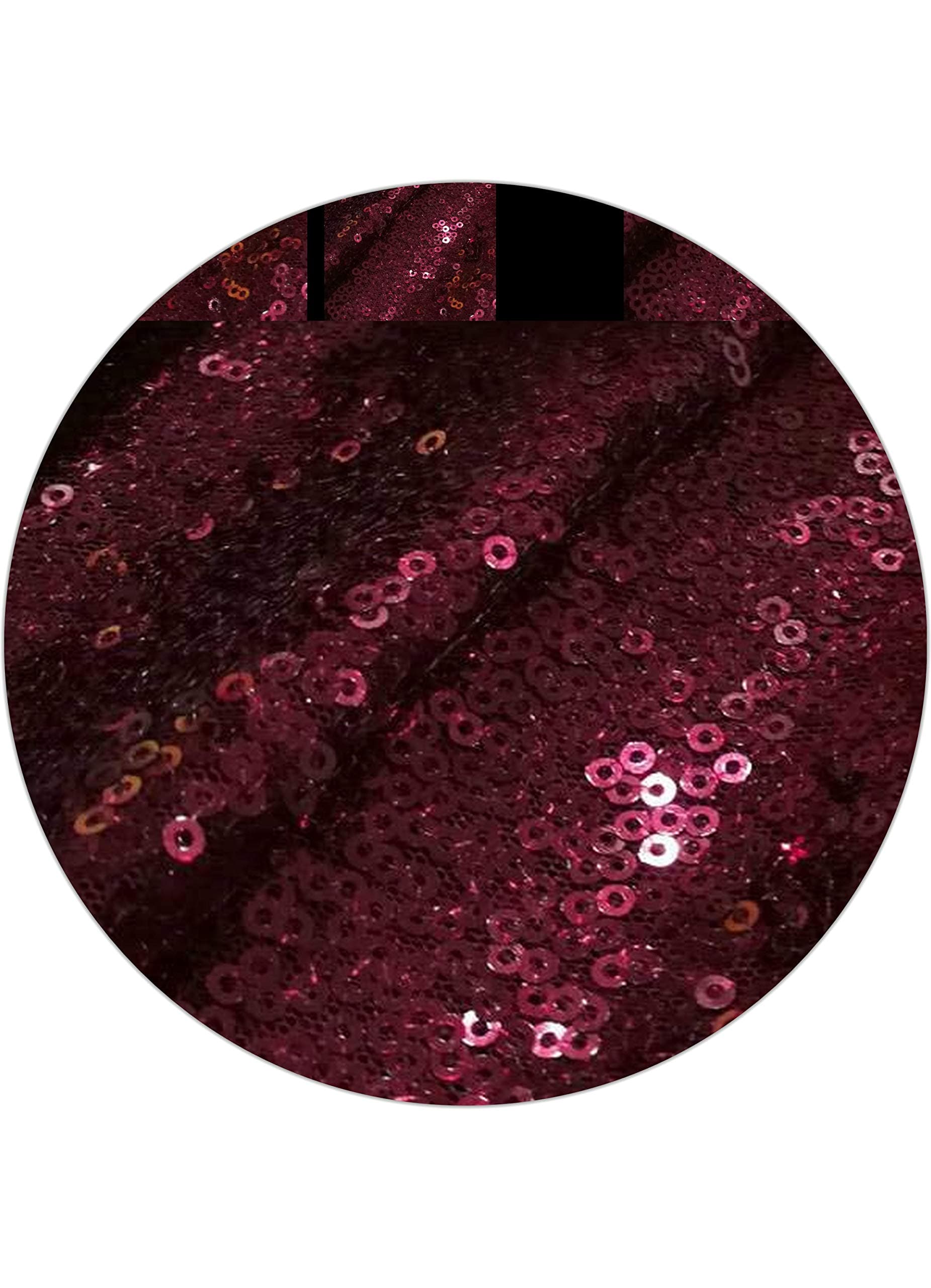 Burgundy Glitz Sequin Mini Disc Fabric 5 Yards - Sparkly Glitz Sequins | DIY Arts - 54" Wide Colorful Sequin Fabric by Yard | for Tablecloth, Table Runner Home - Clothing and Event Décor Burgundy Glitz Sequin Mini Disc Fabric 5 Yards - Sparkly Glitz Sequins | DIY Arts - 54" Wide Colorful Sequin Fabric by Yard | for Tablecloth, Table Runner Home - Clothing and Event Décor