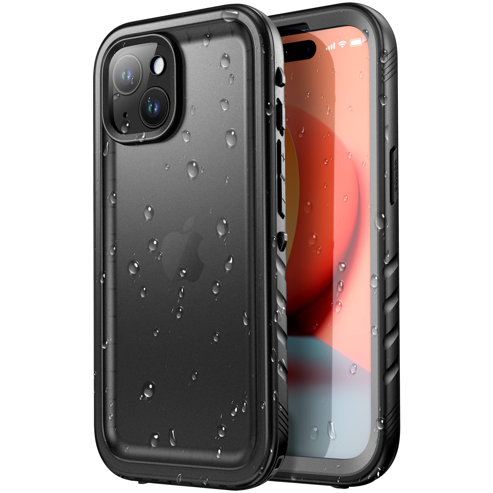 SPORTLINK for iPhone 15 Case Waterproof - Shockproof Heavy Duty Front and Back Cover [Built in Screen/Camera Protector] 360 Full Body Protective [Dustproof][IP68 Underwater] Military Bumper-6.1" Black