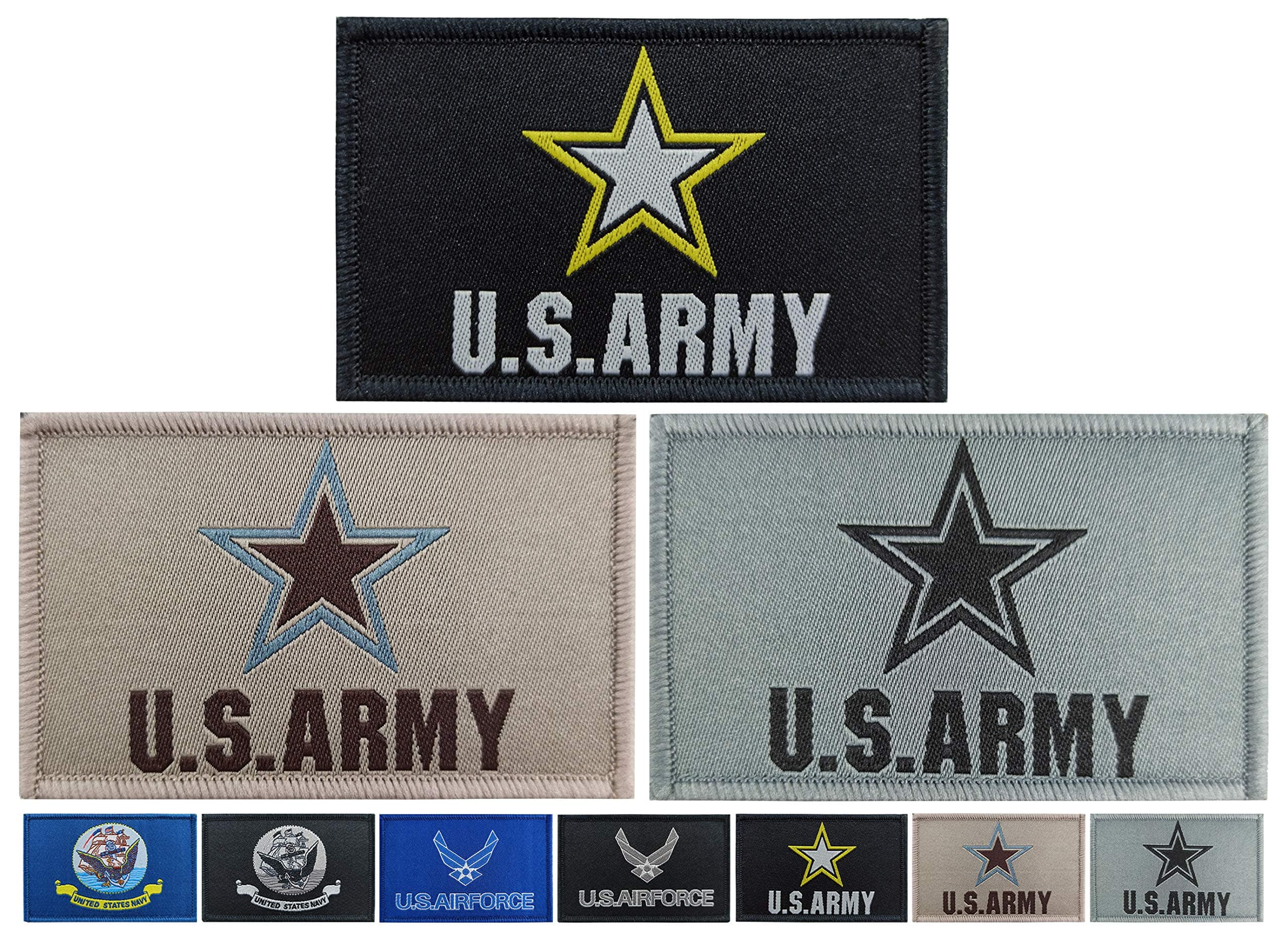 JBCD 3 Pack Army Flag - US Army, Tactical & Pride Flags For Clothes, Hat & Military Patch