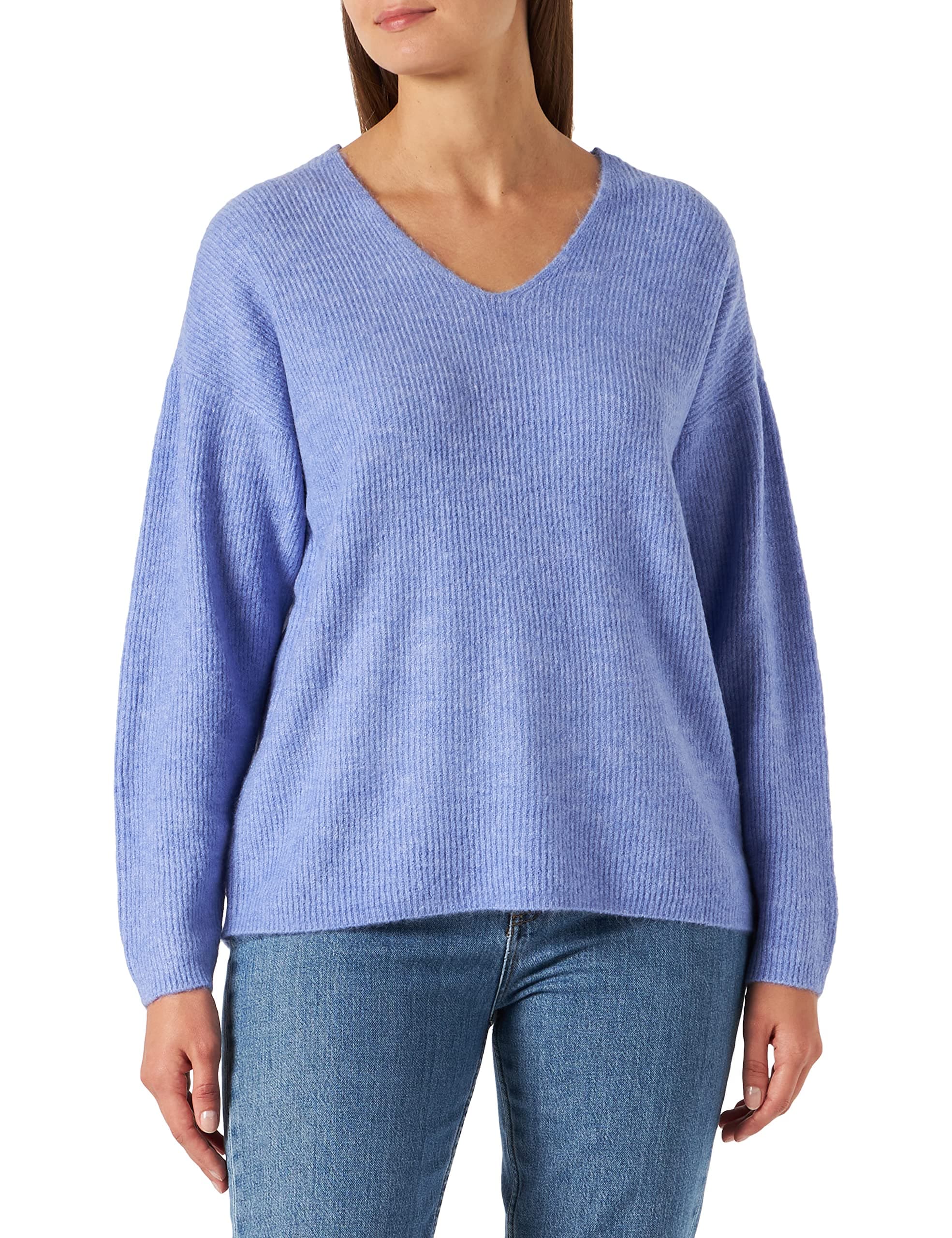 VERO MODAWomen's Crewlefile Long-Sleeve V-Neck Pullover