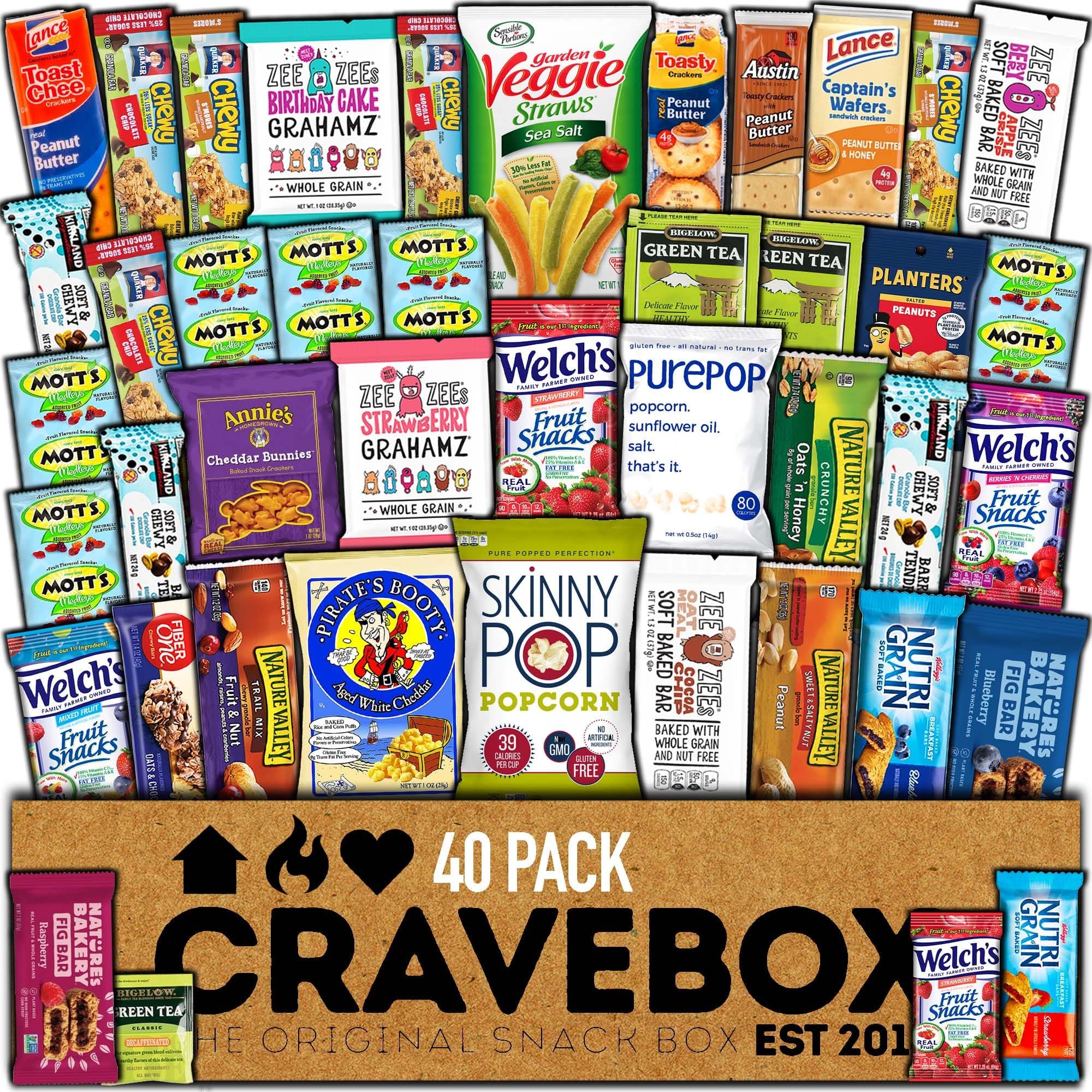 Healthy Snacks for Adults (40 count) Easter Variety Snack Pack - College Back to School