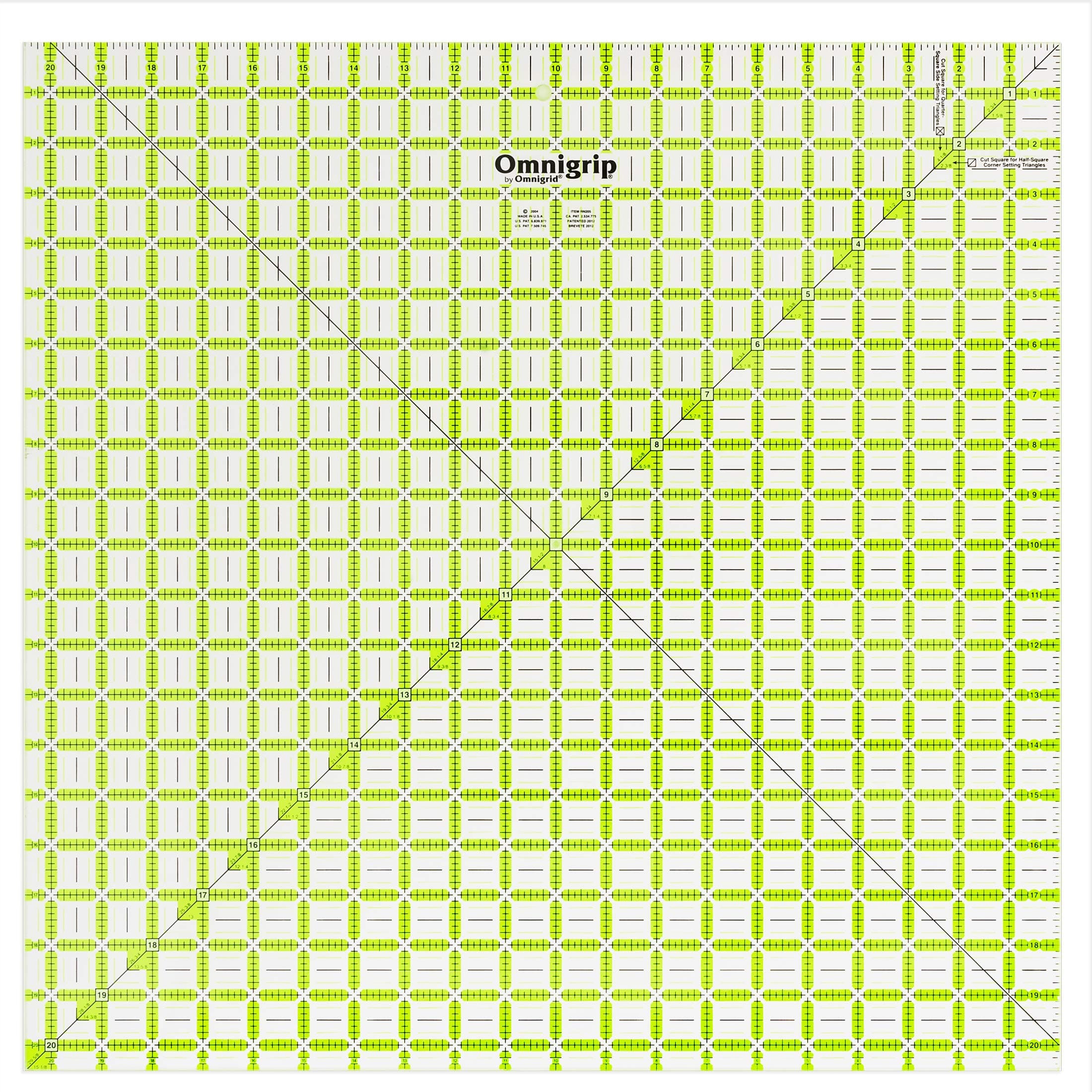 Omnigrid 20.5 Ruler, 20-½" x 20-½", Clear