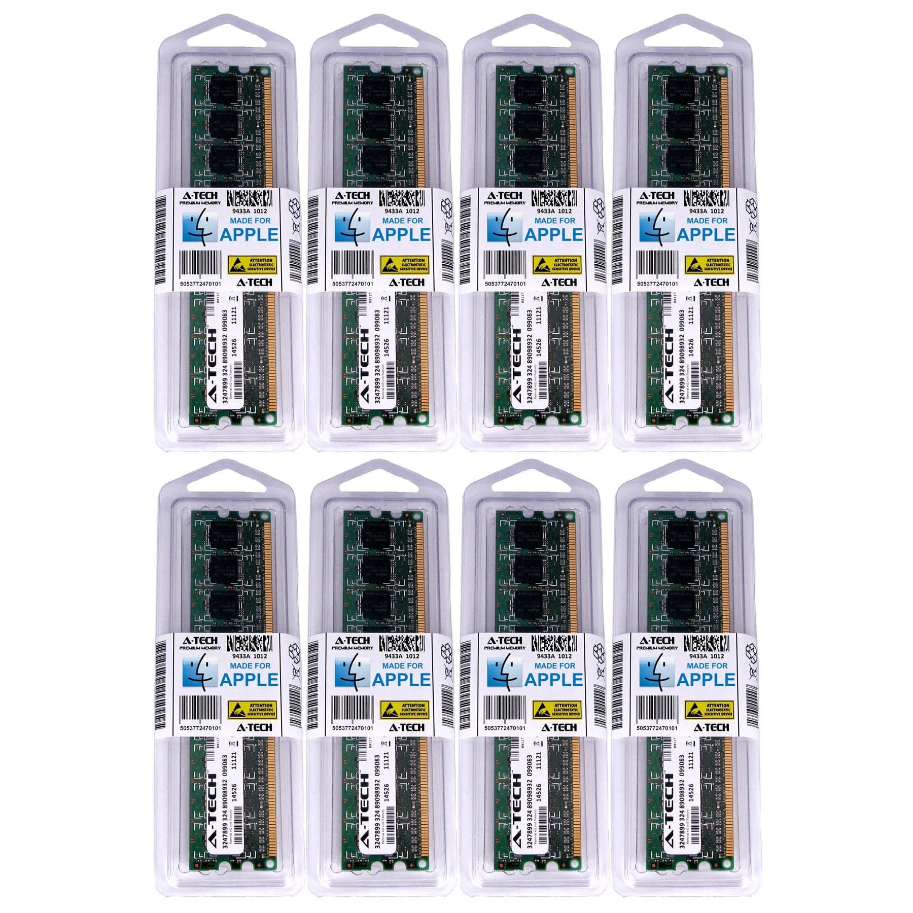 A-Tech for Apple 16GB Kit 8X 2GB PC2-4200 533MHz Power Mac G5 Late 2005 M9590LL/A A1117/A1177 M9591LL/A M9592LL/A Memory RAM