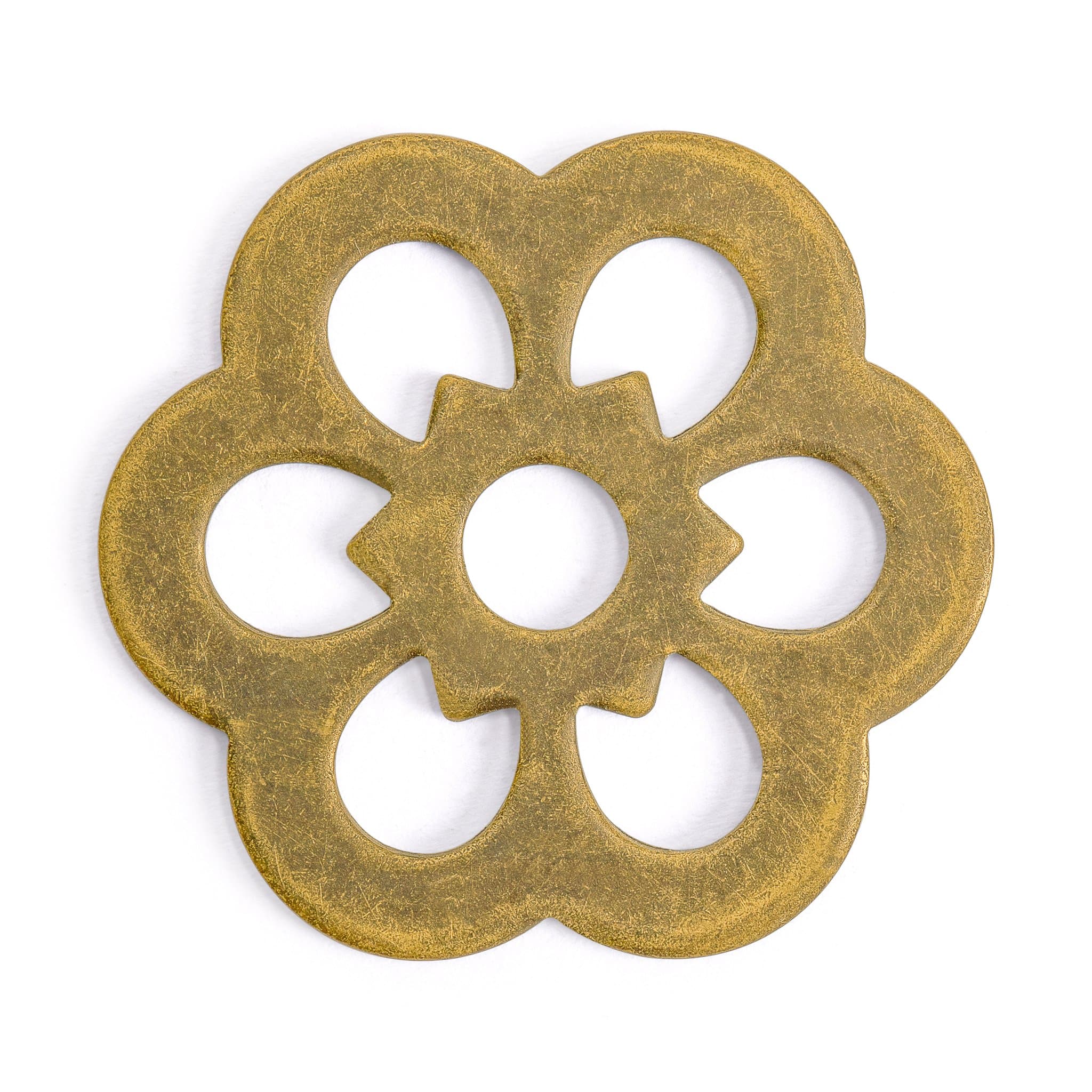 Hardware Philosophy CBH Clover Brass Backplate Washers 1-1/4" - Set of 10